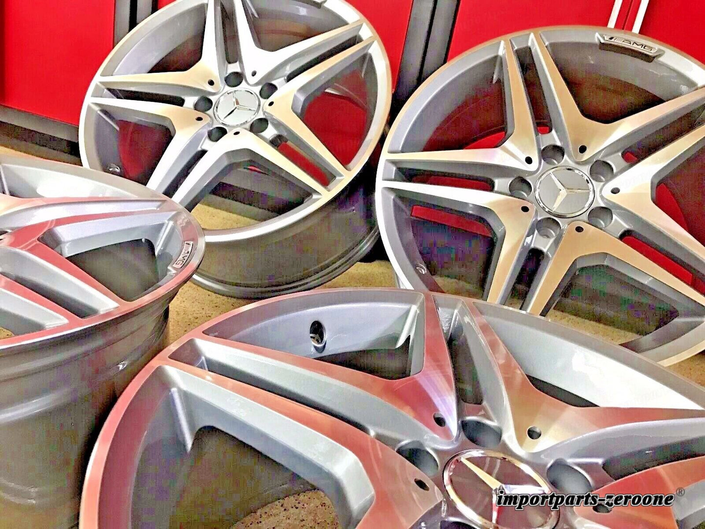 メルセデス 18インチ C63 ニューリムホイール 18/8.5 SET4 C300 C250 C350 Cクラス AMG に適合 EX-1188