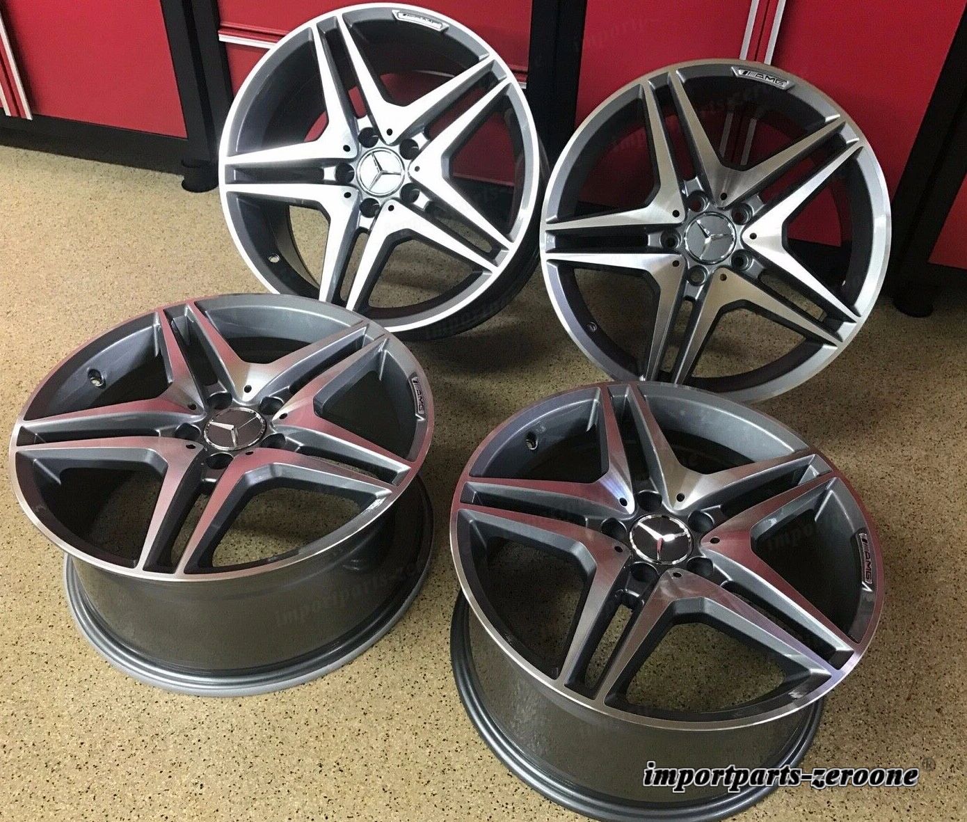 18インチ メルセデス S63 リムホイールセット4 新品 18/8.5 S550 2007-2012 4マティック AMG に適合 EX-1189