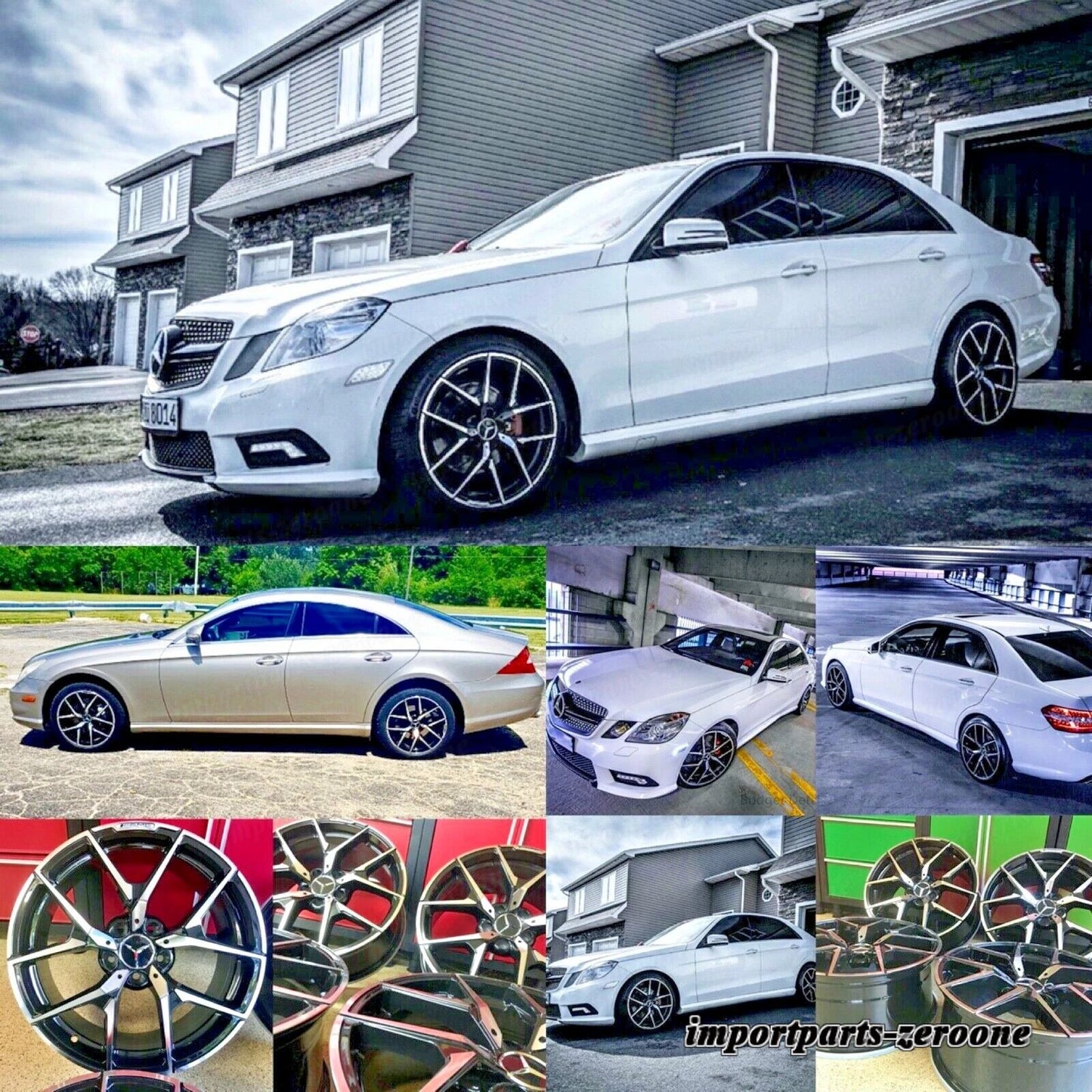 19 インチメルセデスホイールリム 19/8.5 19/9.5 新品セット4 CLS550 CLS500 CLS400 CLS AMG EX-1206