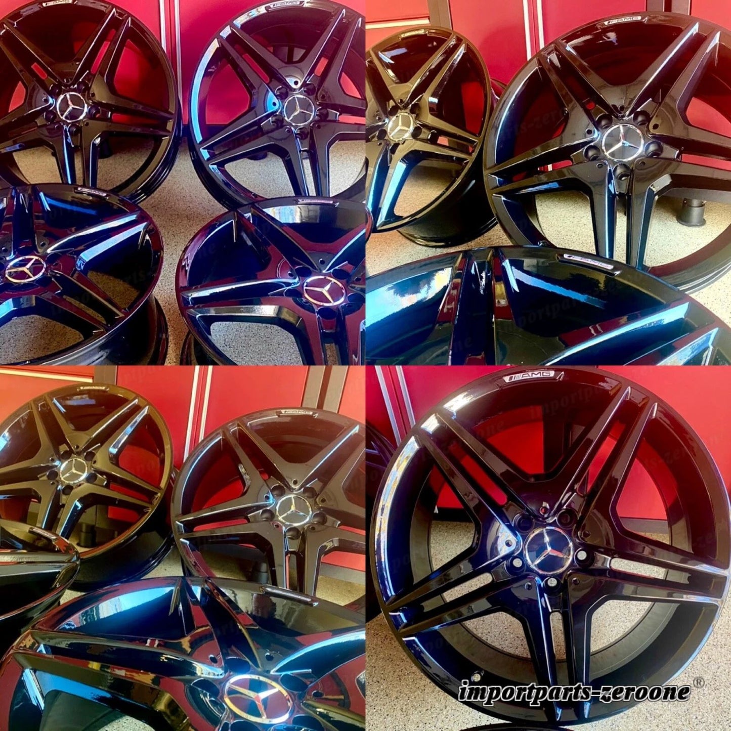 18インチ メルセデス CLA43 グロス ブラック リム ホイール セット4 新品 CLA250 CLA 250 AMG に適合 EX-1211