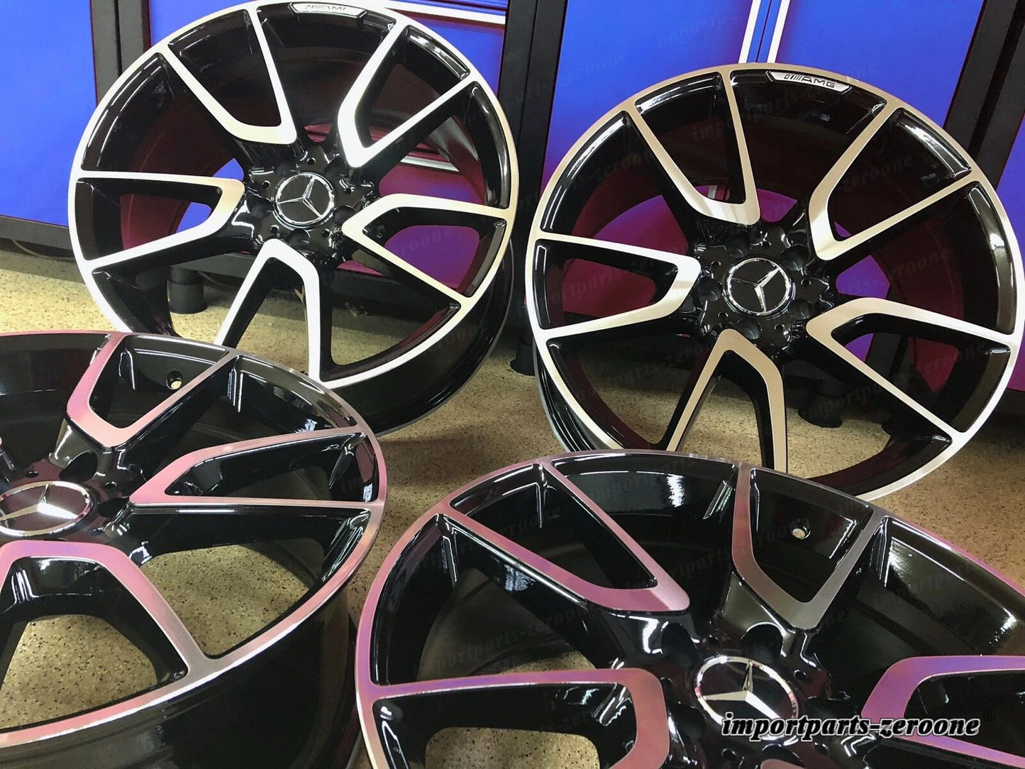 メルセデス GLE63 20 インチリムホイールセット4 新品 20/8.5 20/9.5 GLE350 GLE550 GLE AMG EX-1213