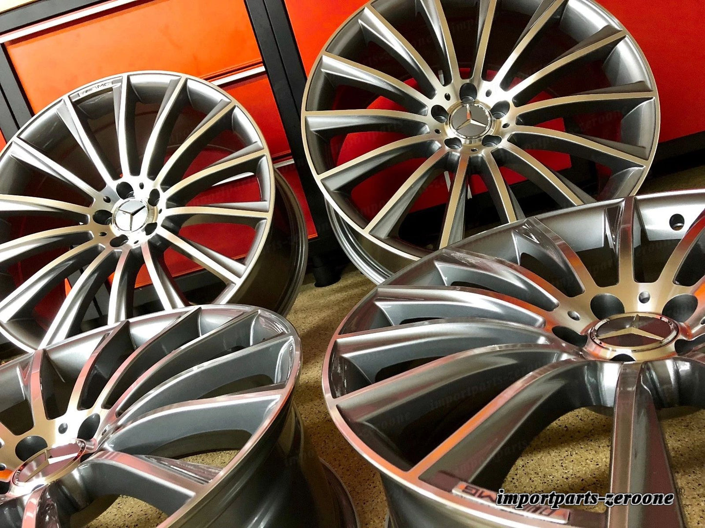 17 インチメルセデス C63 マルチスポークリムホイールセット 4 新品C250 C300 AMG に適合 EX-1223