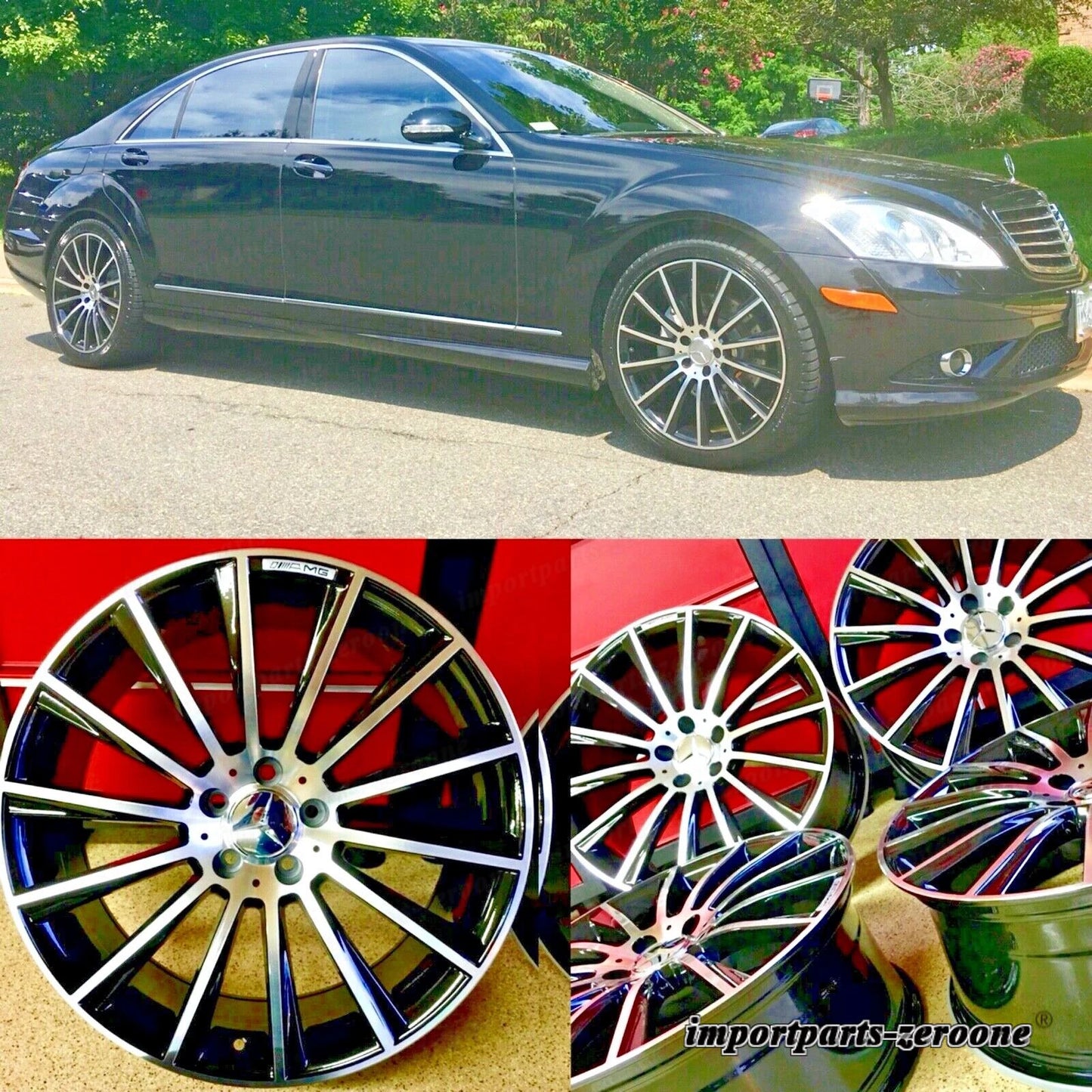 18 インチメルセデスリムホイール新品Set4 18/9.5 2007-2012 S550 AMG に適合 EX-1232