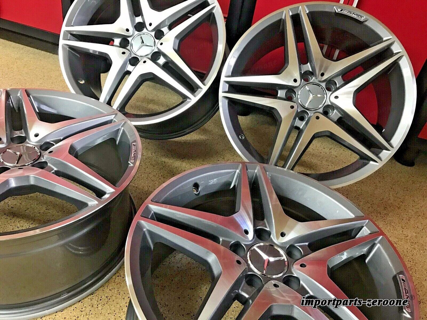 メルセデス 19インチ C63 リムホイールセット4 新品 19/8.5 C300 C350 C250 E350 AMG適合 EX-1233