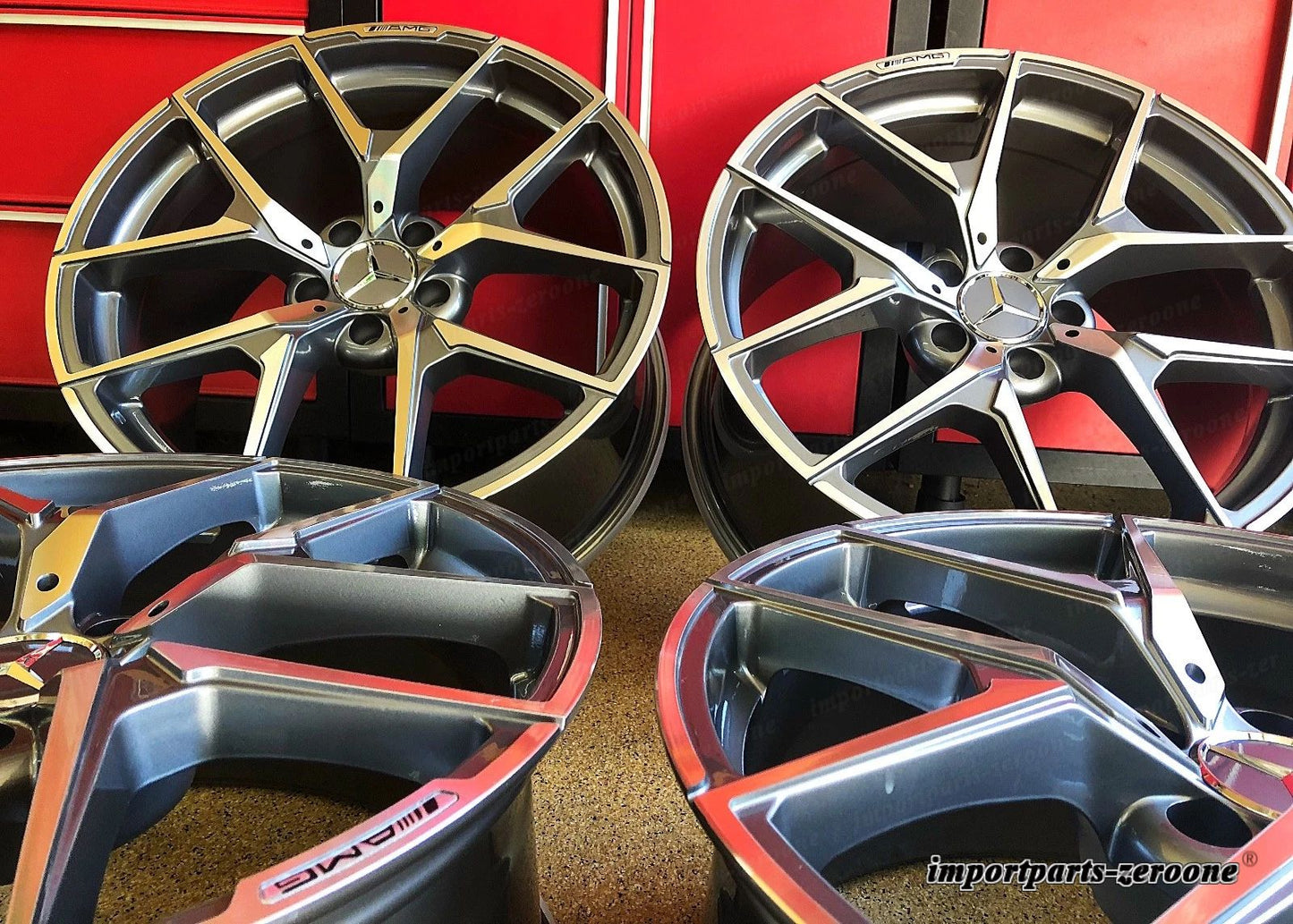 20インチ メルセデスガンメタル S63 リムセット4 新品 S550 S450 S400 S600 S500 AMG EX-1235