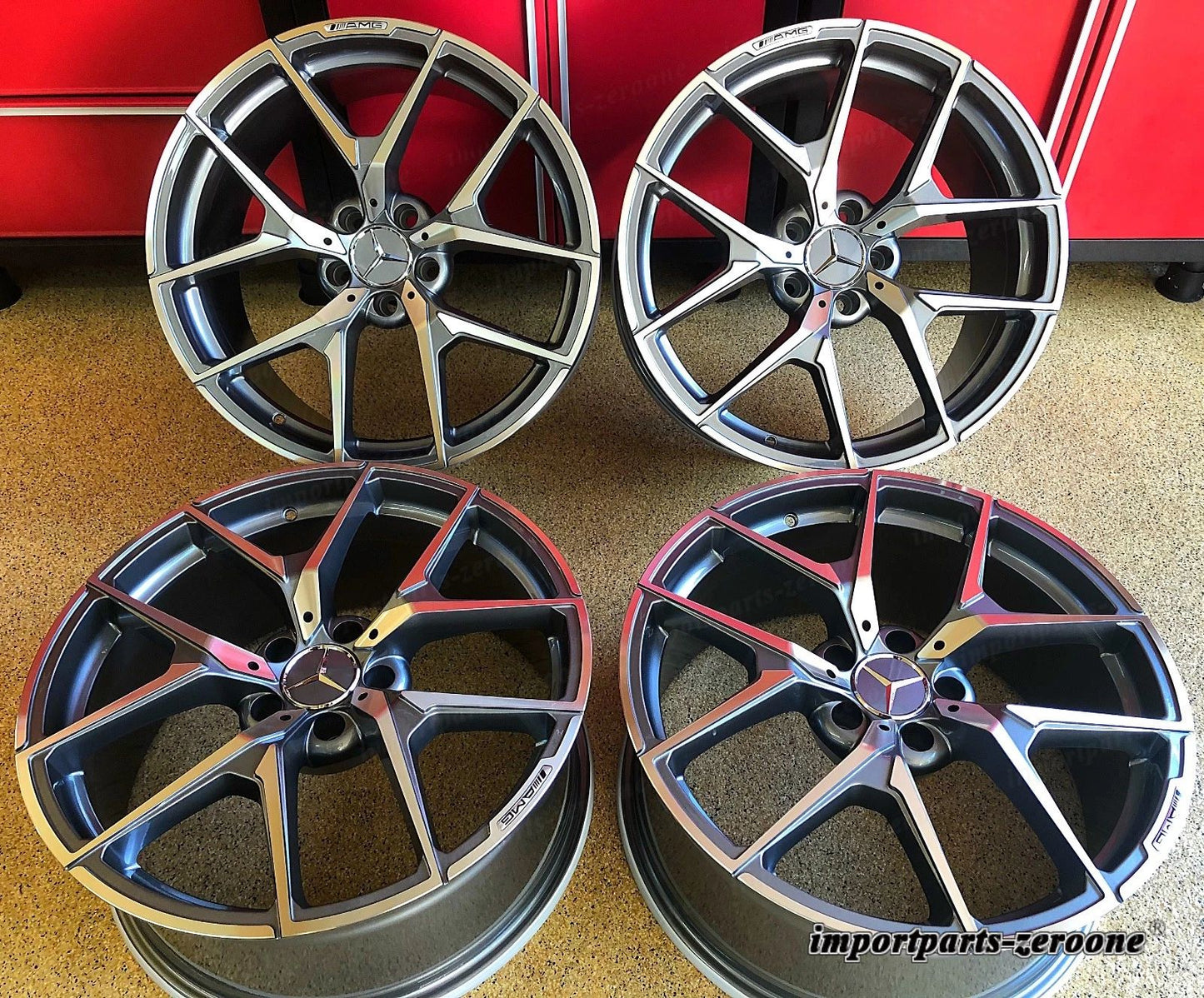 20インチ メルセデスガンメタル S63 リムセット4 新品 S550 S450 S400 S600 S500 AMG EX-1235