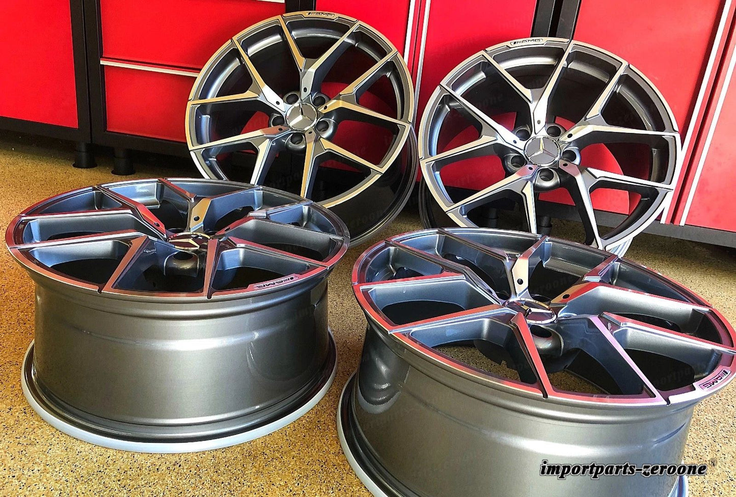 20インチ メルセデスガンメタル S63 リムセット4 新品 S550 S450 S400 S600 S500 AMG EX-1235