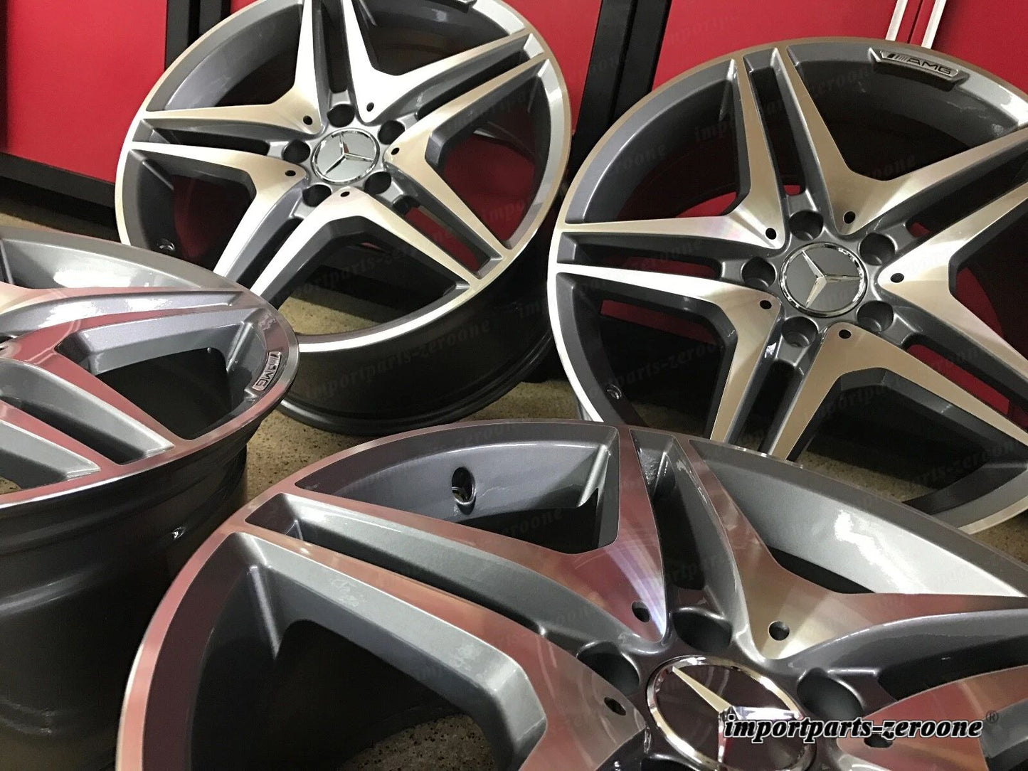 18インチ メルセデス S63 ニューリムホイールセット 4 2007-2012 S550 AMG に適合 EX-1242