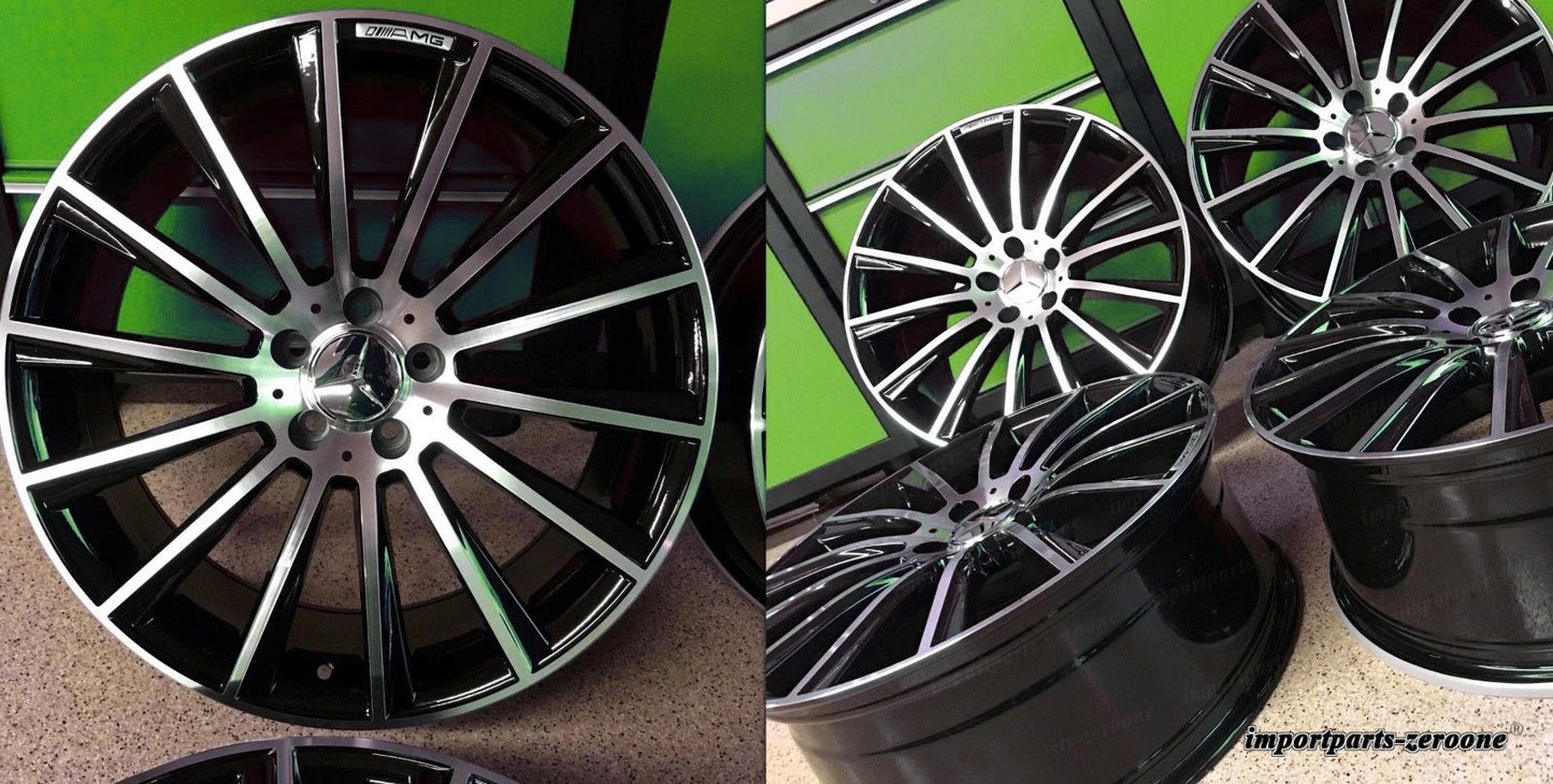 19インチ メルセデス E63 BLK EDT リムホイール ニューホイール リムセット4 E350 E550 AMG に適合 EX-1249