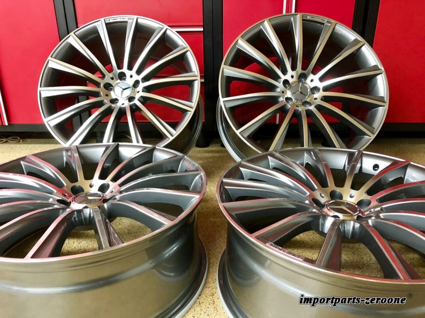 メルセデス 2018 ガンメタル EDT 17インチ CLK63 リムセット4 ニューフィット CLK350 CLK500 CLK AMG EX-1250