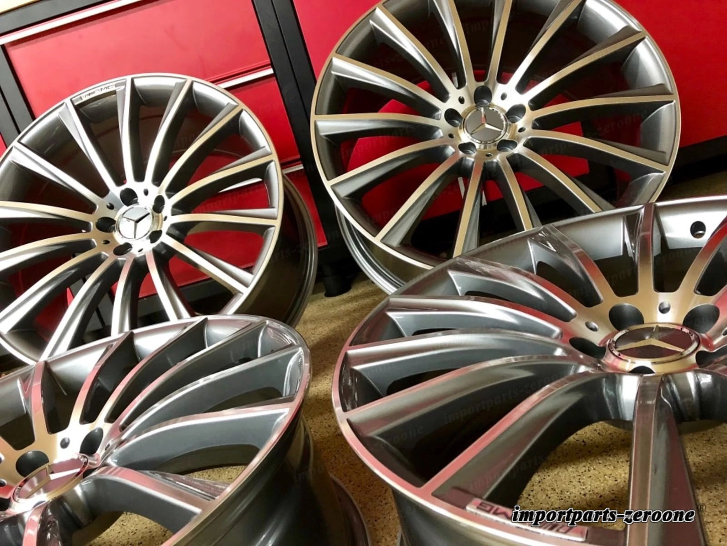 メルセデス 2018 ガンメタル EDT 17インチ CLK63 リムセット4 ニューフィット CLK350 CLK500 CLK AMG EX-1250