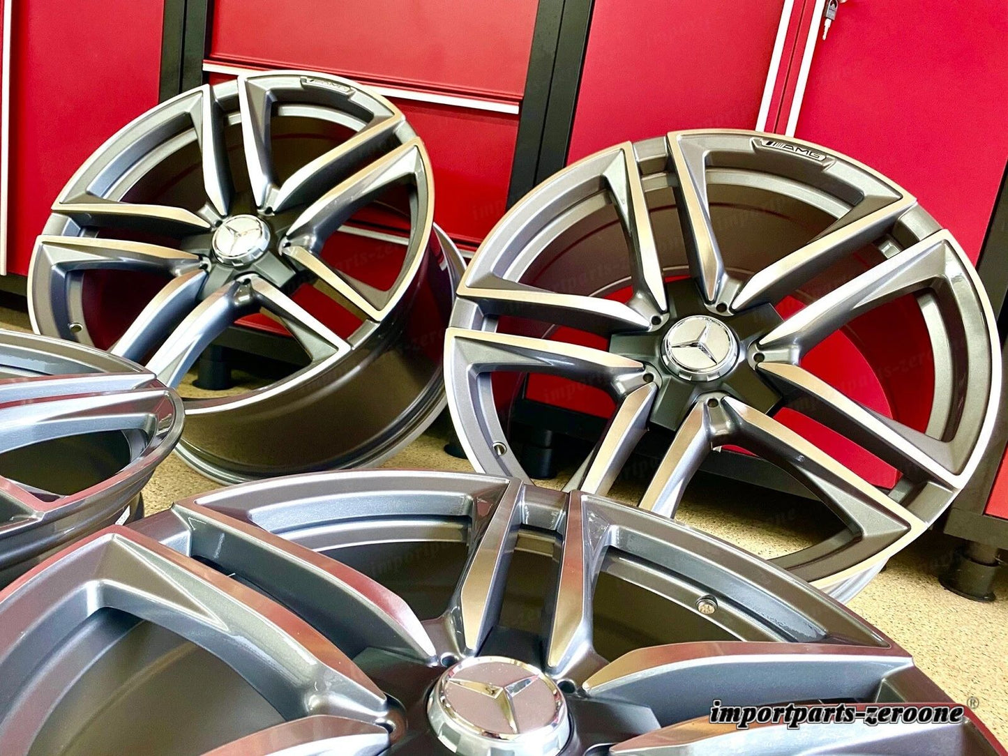 ML63 メルセデス 19 インチリムホイールセット4 19/8.5 19/9.5 ML350 ML550 ML500 AMG に適合 EX-1256