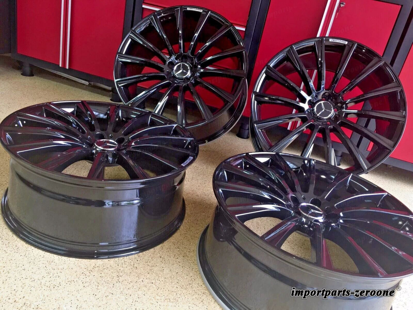 メルセデス 18インチ C63 ブラック EDT リムホイールセット4 新品 C300 C250 C350 C400 C AMG EX-1259