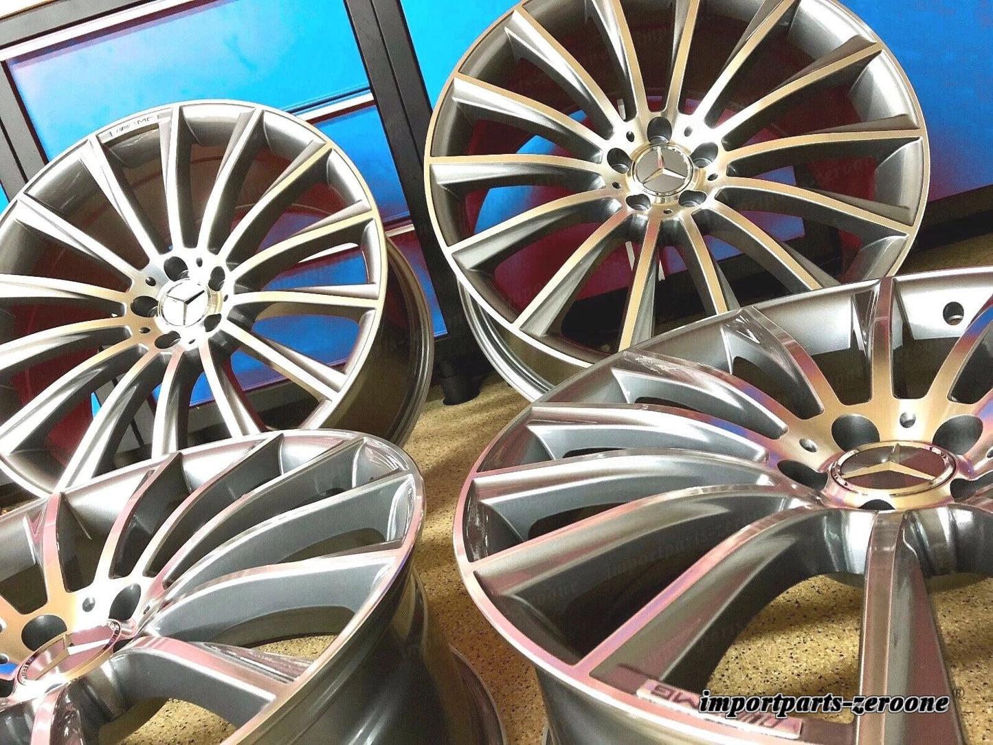 メルセデス 20インチ SL63 リムホイールセット4 新品 20/8.5 20/9.5 SL 550 SL 500 SL AMG適合 EX-1279