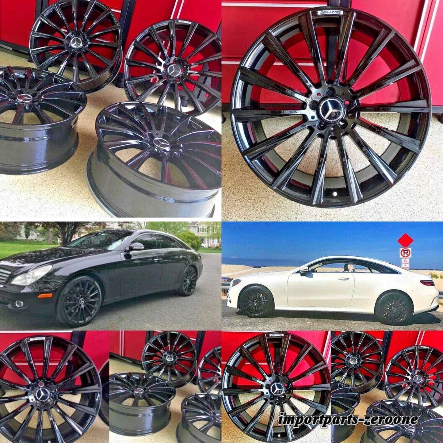 メルセデス 18インチ BLK EDT S63 リム新品SET4 2007-2012 S550 AMGにのみ適合 EX-1281