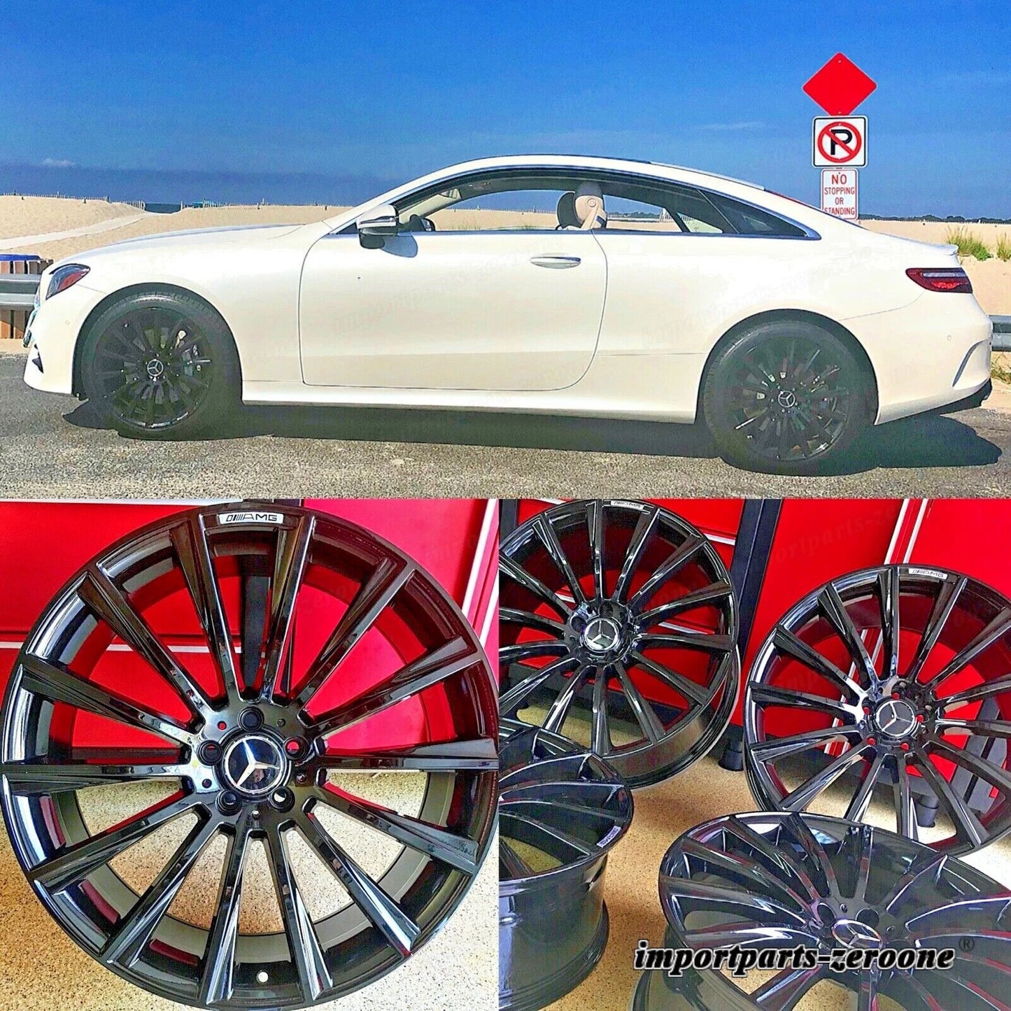 メルセデス 18インチ BLK EDT S63 リム新品SET4 2007-2012 S550 AMGにのみ適合 EX-1281