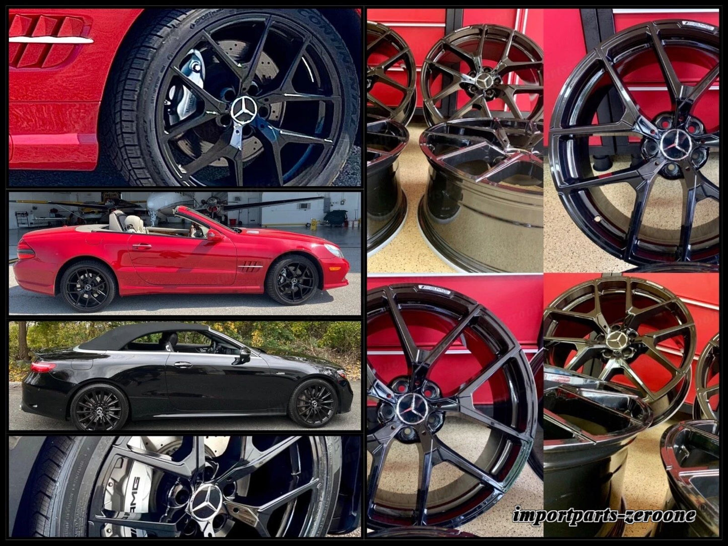 18インチ メルセデス SL63 リムホイール 新品 SET4 18/8.5 18/9.5 SL500 SL550 SL400 AMG EX-1296