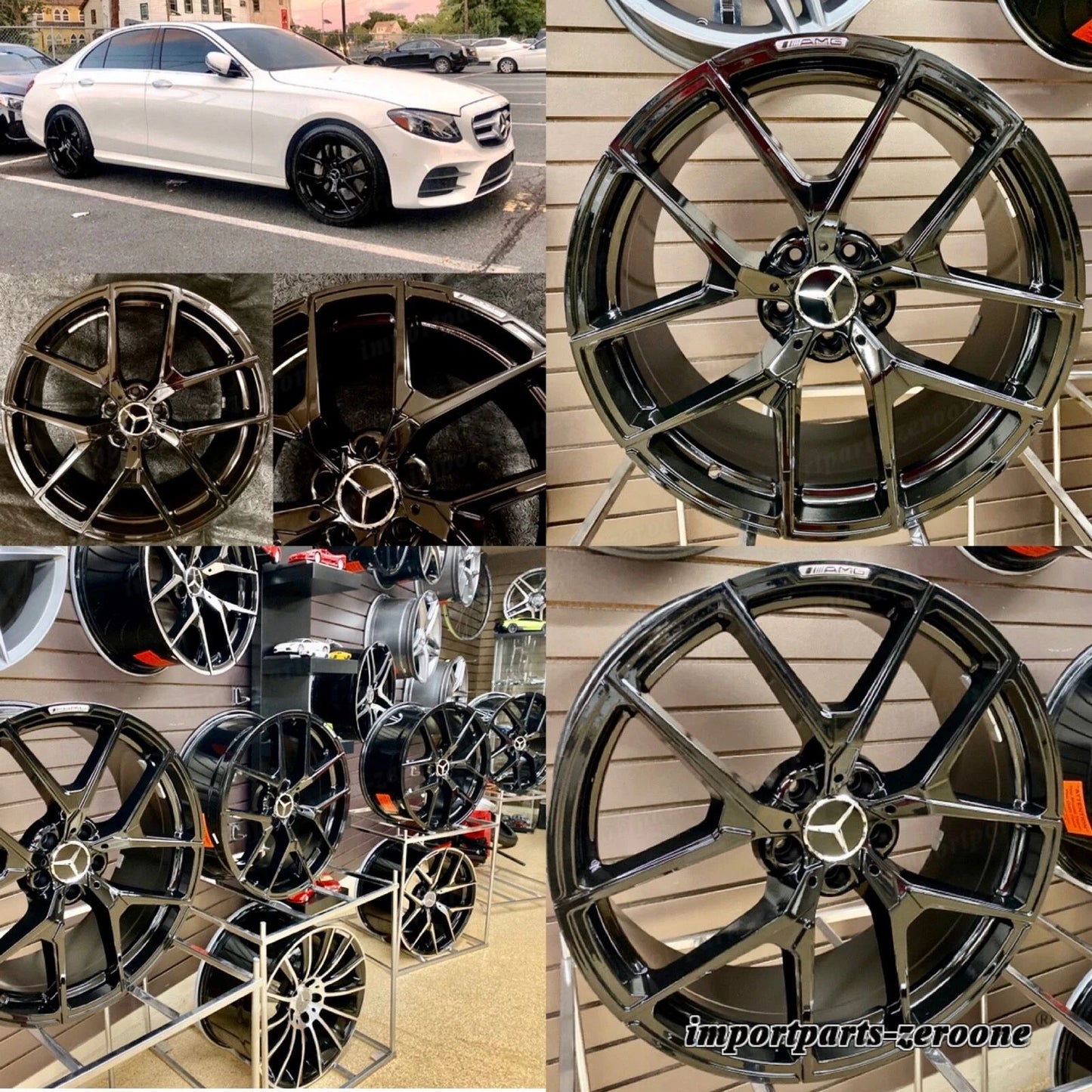 20 インチメルセデスs63 リムホイール新品set4 20/8.5 20/9.5 S550 S450 S400 AMG に適合 EX-1297