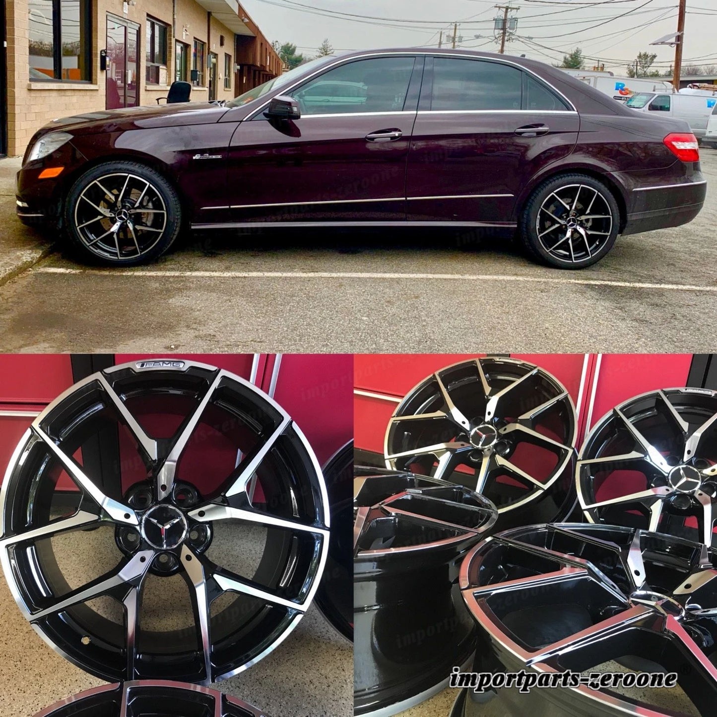 20 インチメルセデスブラック EDT リムホイールset4 新品適合 Cls550 S550 Gl450 EX-1307