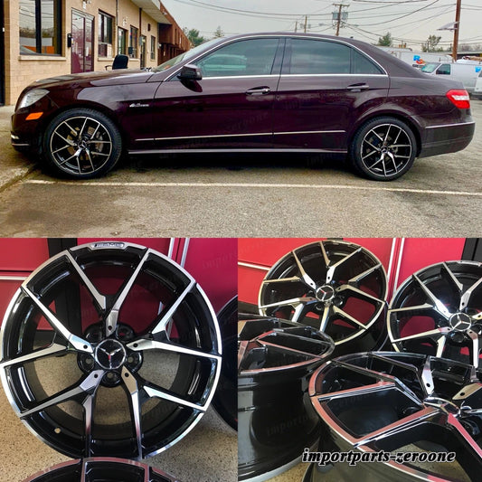 20 インチメルセデスブラック EDT リムホイールset4 新品適合 Cls550 S550 Gl450 EX-1307