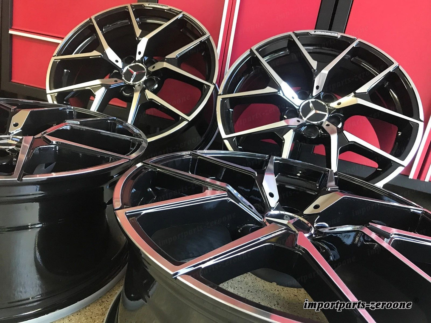 20 インチメルセデスブラック EDT リムホイールset4 新品適合 Cls550 S550 Gl450 EX-1307