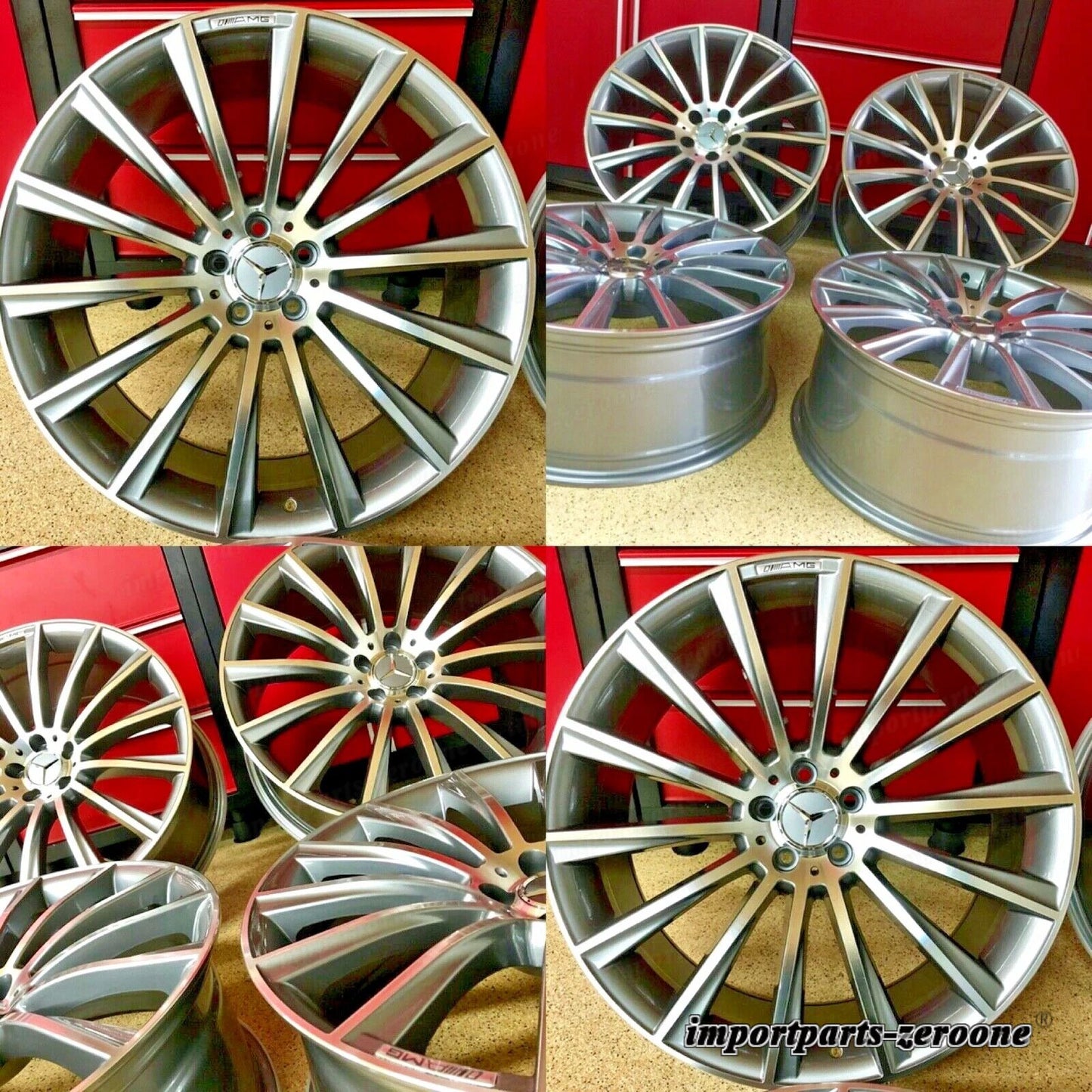 メルセデス 20 インチリムホイールセット4 新品 20/8.5 20/9.5 ML350 GL450 GLE350 AMG EX-1309