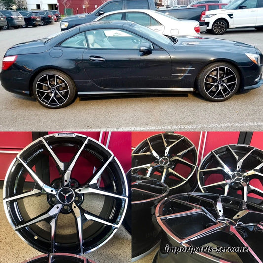 メルセデスベンツ 18 インチニューリムホイール 18/8.5 18/9.5 SL 500 SL550 SL55 SL AMG に適合 EX-1318