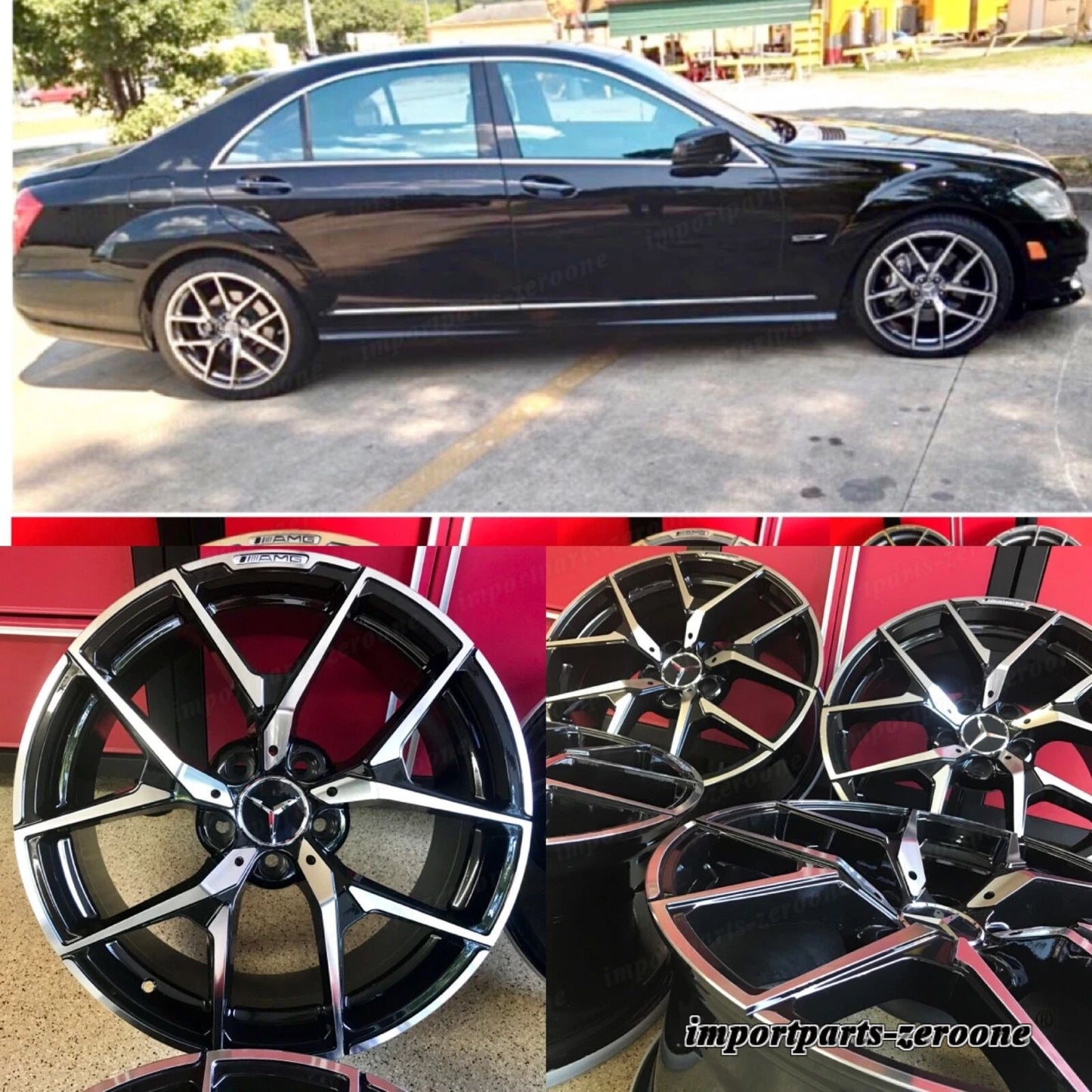 メルセデスベンツ 18 インチニューリムホイール 18/8.5 18/9.5 SL 500 SL550 SL55 SL AMG に適合 EX-1318