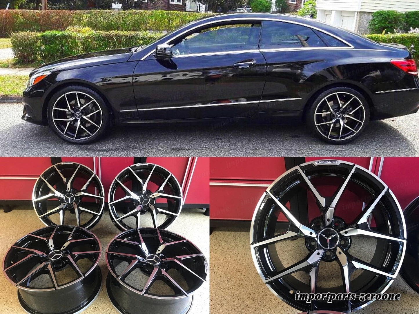 メルセデスベンツ 18 インチニューリムホイール 18/8.5 18/9.5 SL 500 SL550 SL55 SL AMG に適合 EX-1318