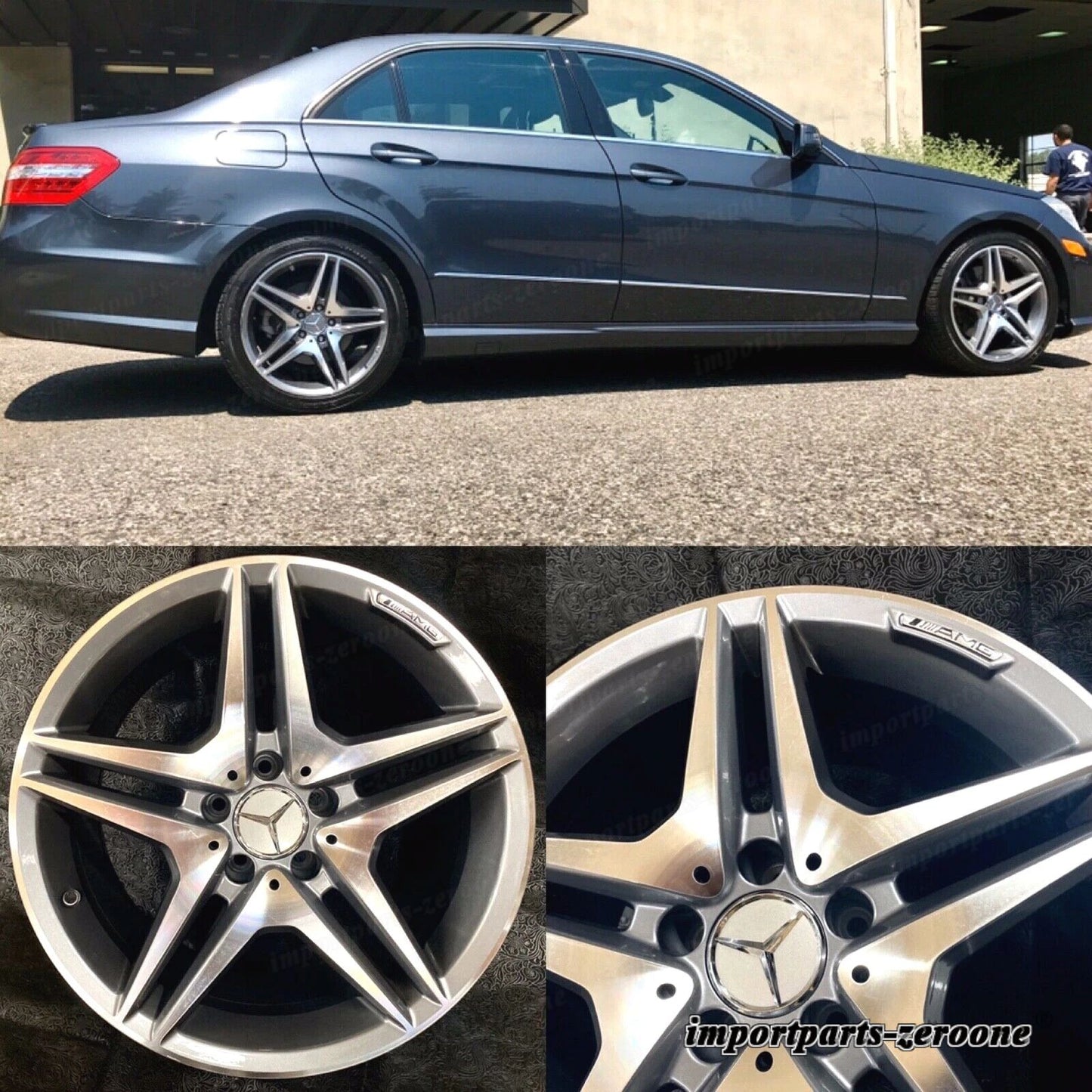 002 メルセデス 18インチ リムホイールセット4 新品 E350 E300 E500 E550 E400 E63 E AMG EX-1327