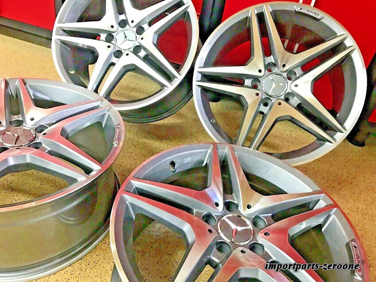 メルセデス 19インチ GLA63 リムホイールセット4 新品 19/8.5 GLA GLC250 AMG に適合 EX-1334