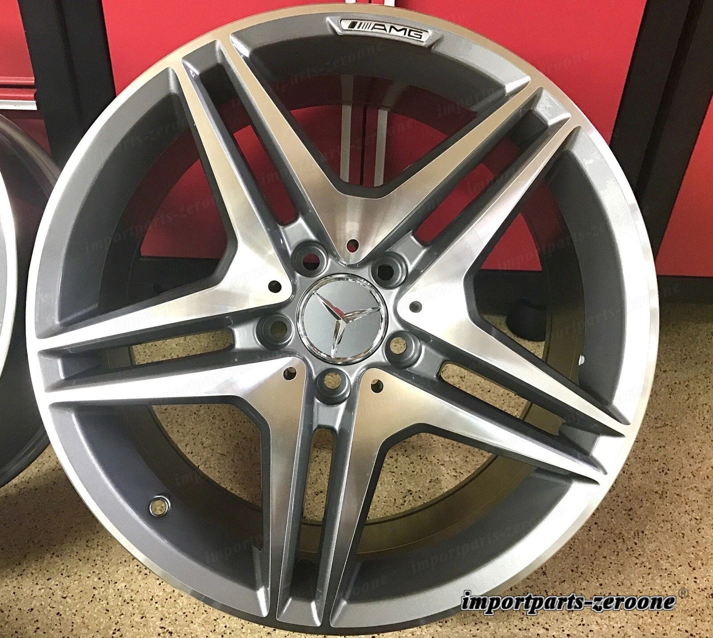 メルセデス 19インチ CLS 63 ガンメタルリム 19/8.5 19/9.5 E63 E350 E550 に適合 EX-1347