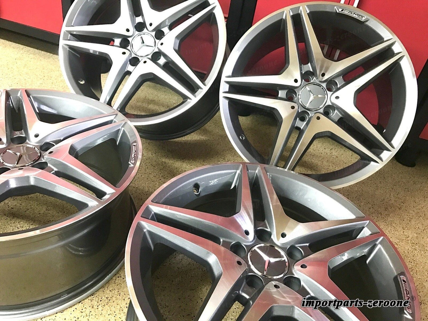 メルセデス 19インチ CLS 63 ガンメタルリム 19/8.5 19/9.5 E63 E350 E550 に適合 EX-1347