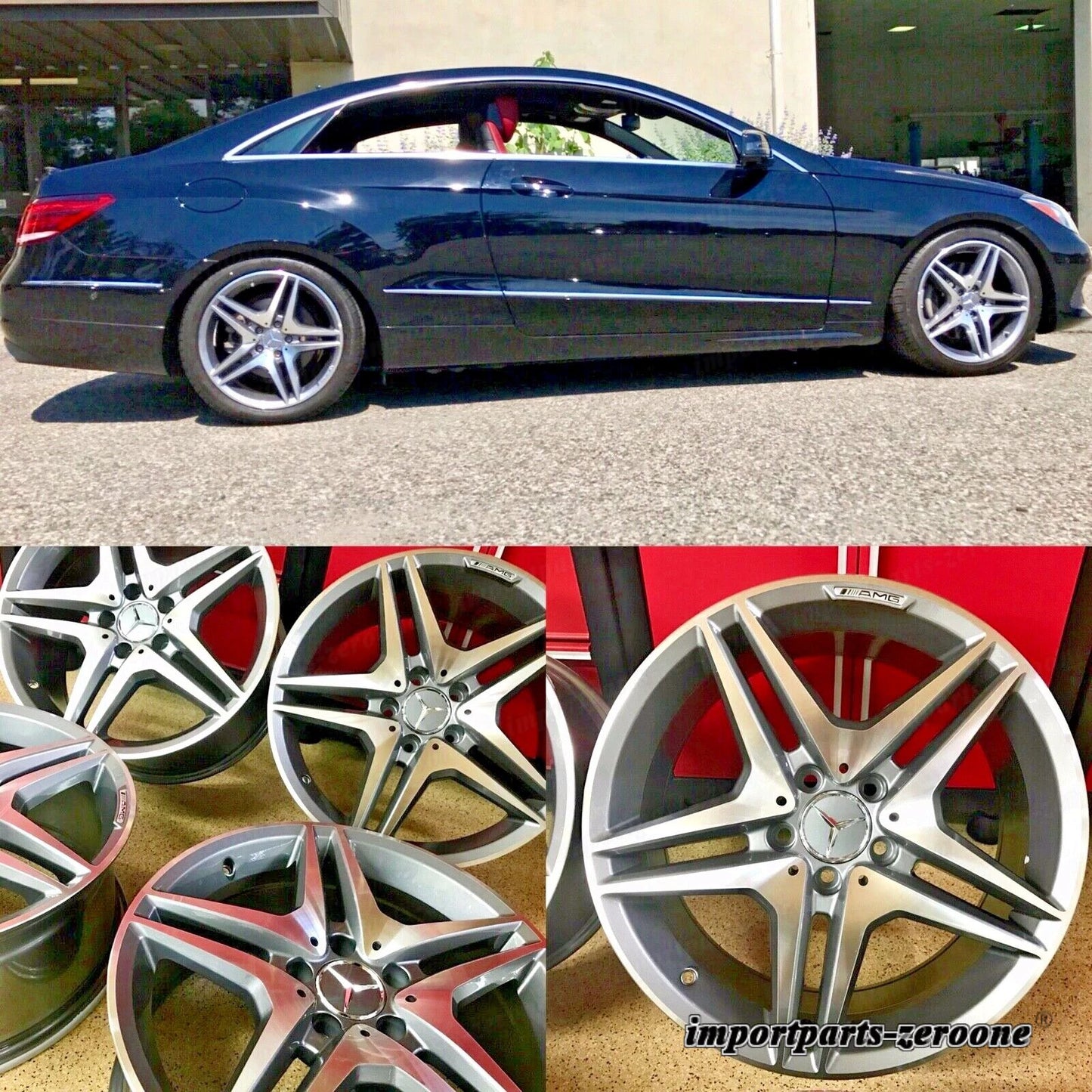 828 メルセデス 18インチ E63 18/8.5 リムホイールセット4 E350 4マティックe550 E300 AMG に適合 EX-1349