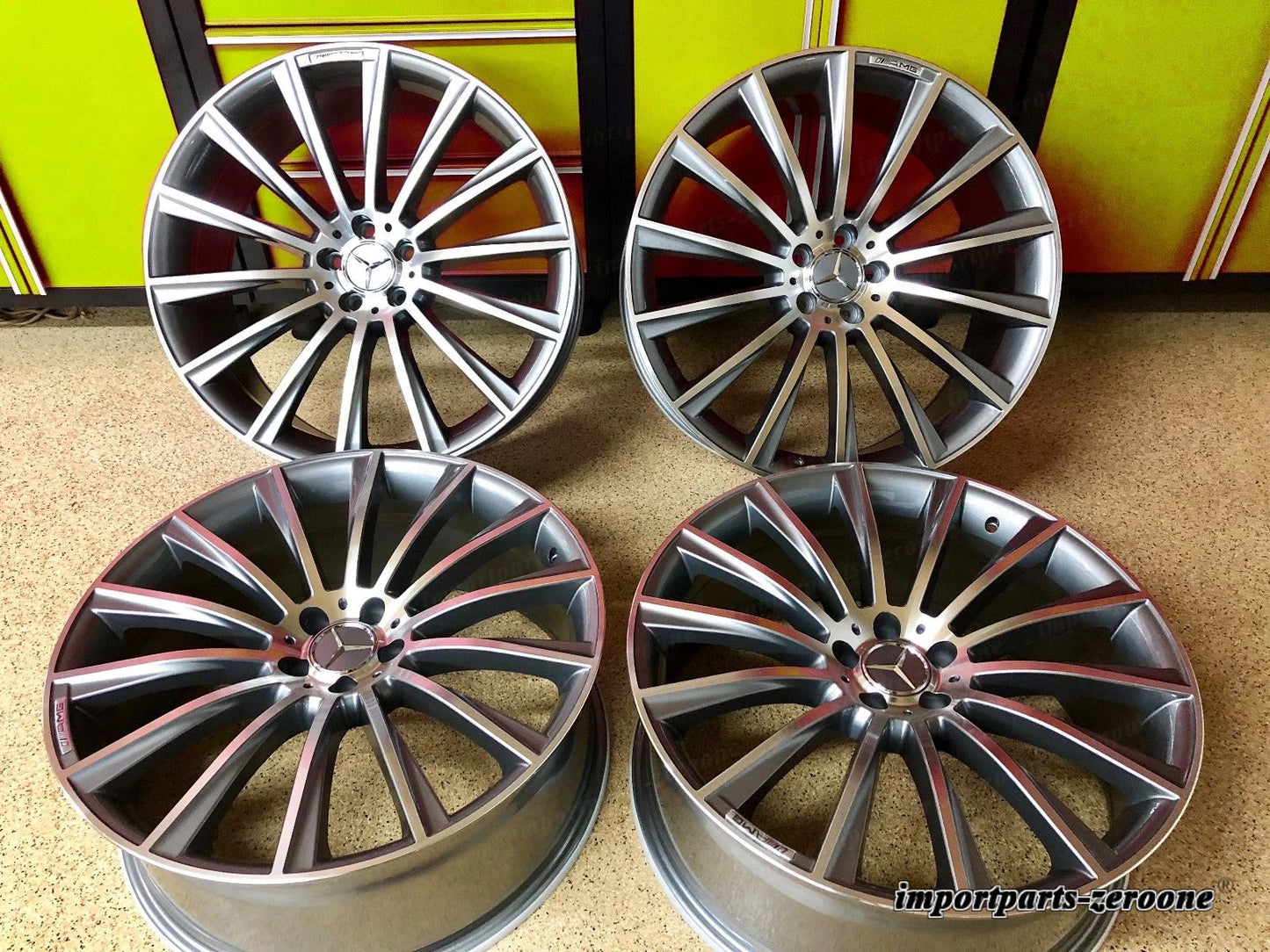 17インチ メルセデス E63 マルチスポークリムホイールセット4 新品 C300 E350 EX-1363