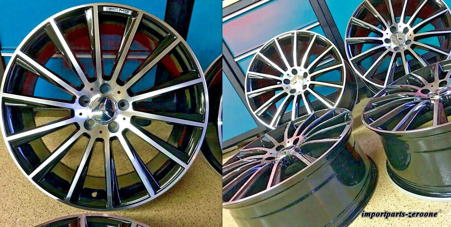 メルセデス 18インチ C63 ニューリムホイールセット4 18/8.5 18/9.5 C300 C250 C350 E350 AMG EX-1380