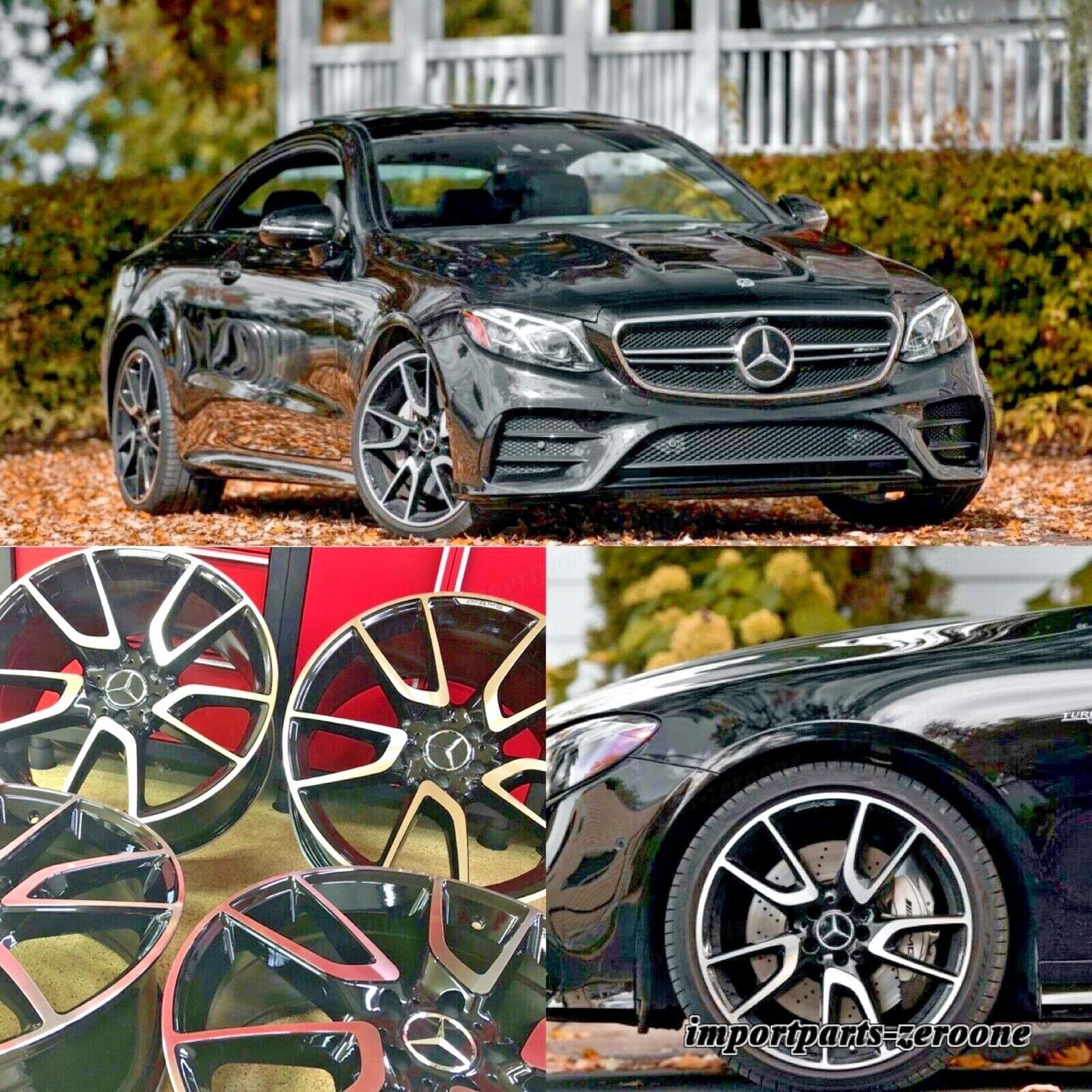 メルセデス E53 19 インチリムホイールセット4 新品 19/8.5 19/9.5 E350 E550 E400 AMG に適合 EX-1383