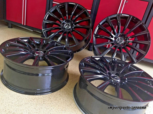 メルセデス 18インチ BLK EDT S63 リム新品SET4 2007-2012 S550 AMGにのみ適合 EX-1384