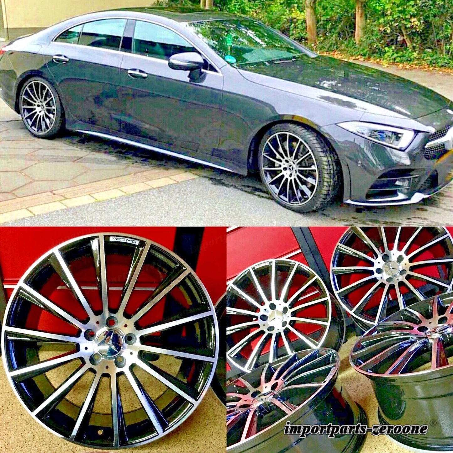 メルセデス 20インチ S63 ナイト EDT リムホイール 20/8.5 20/9.5 SL500 SL550 SL55 AMG EX-1401