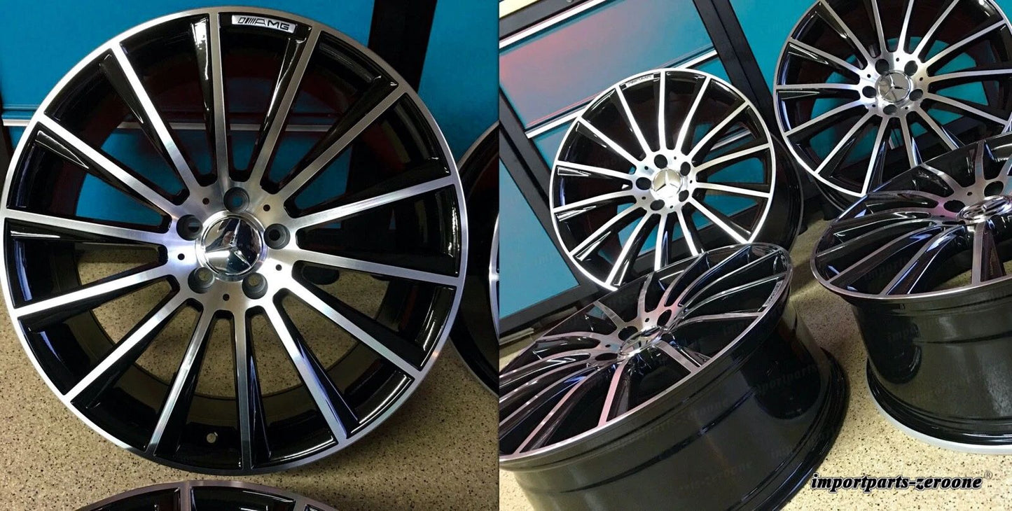 メルセデス 17 ナイトエディション リムホイールセット4 新品 E300 E350 E500 E550 AMG に適合 EX-1402