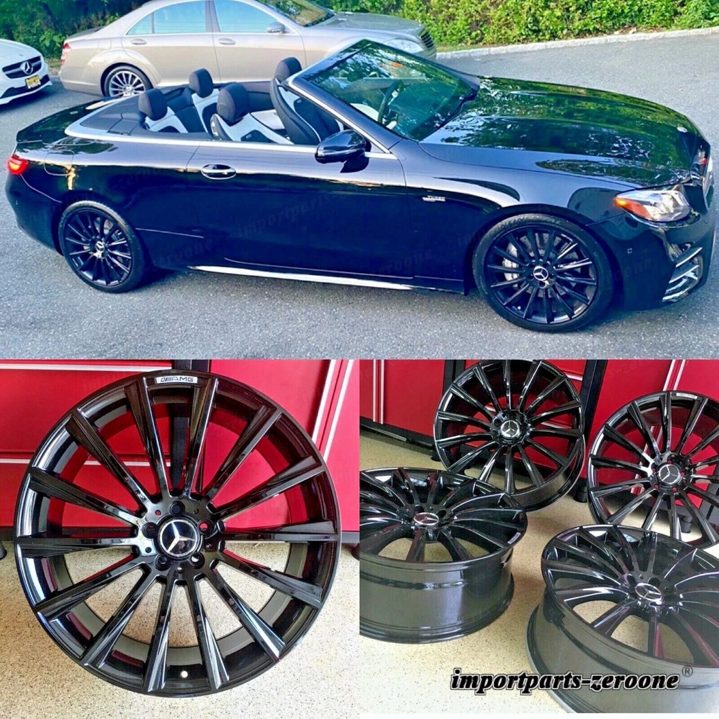 メルセデス 20 ナイトエディション リムホイール新品Set4 20/8.5 2007-2012 S550 AMG に適合 EX-1414