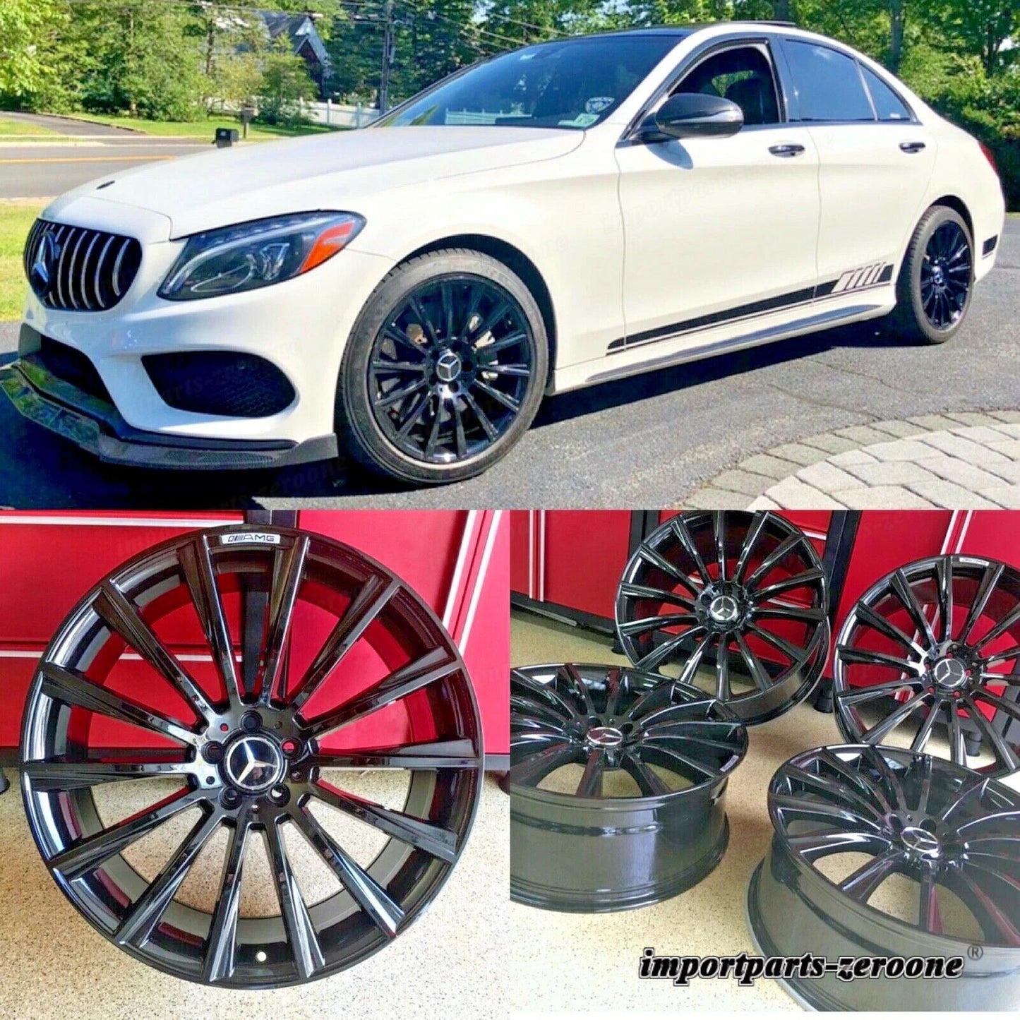メルセデス 20 ナイトエディション リムホイール新品Set4 20/8.5 2007-2012 S550 AMG に適合 EX-1414