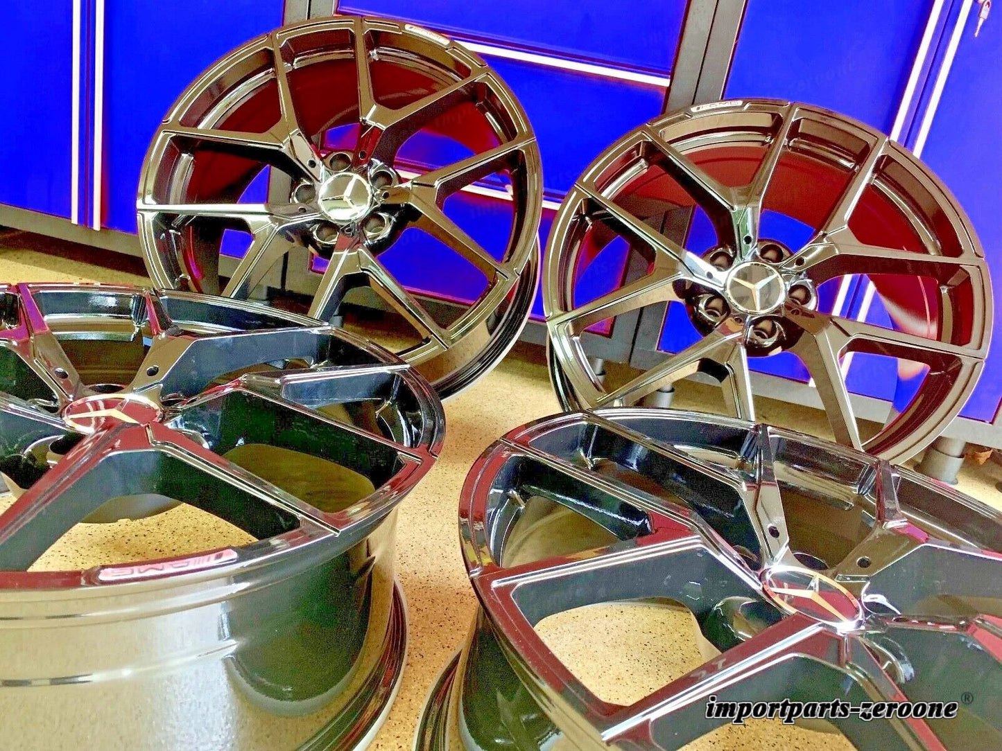 20 インチメルセデスsl63 リムホイール新品set4 20/8.5 20/9.5 SL550 SL450 AMG に適合 EX-1415