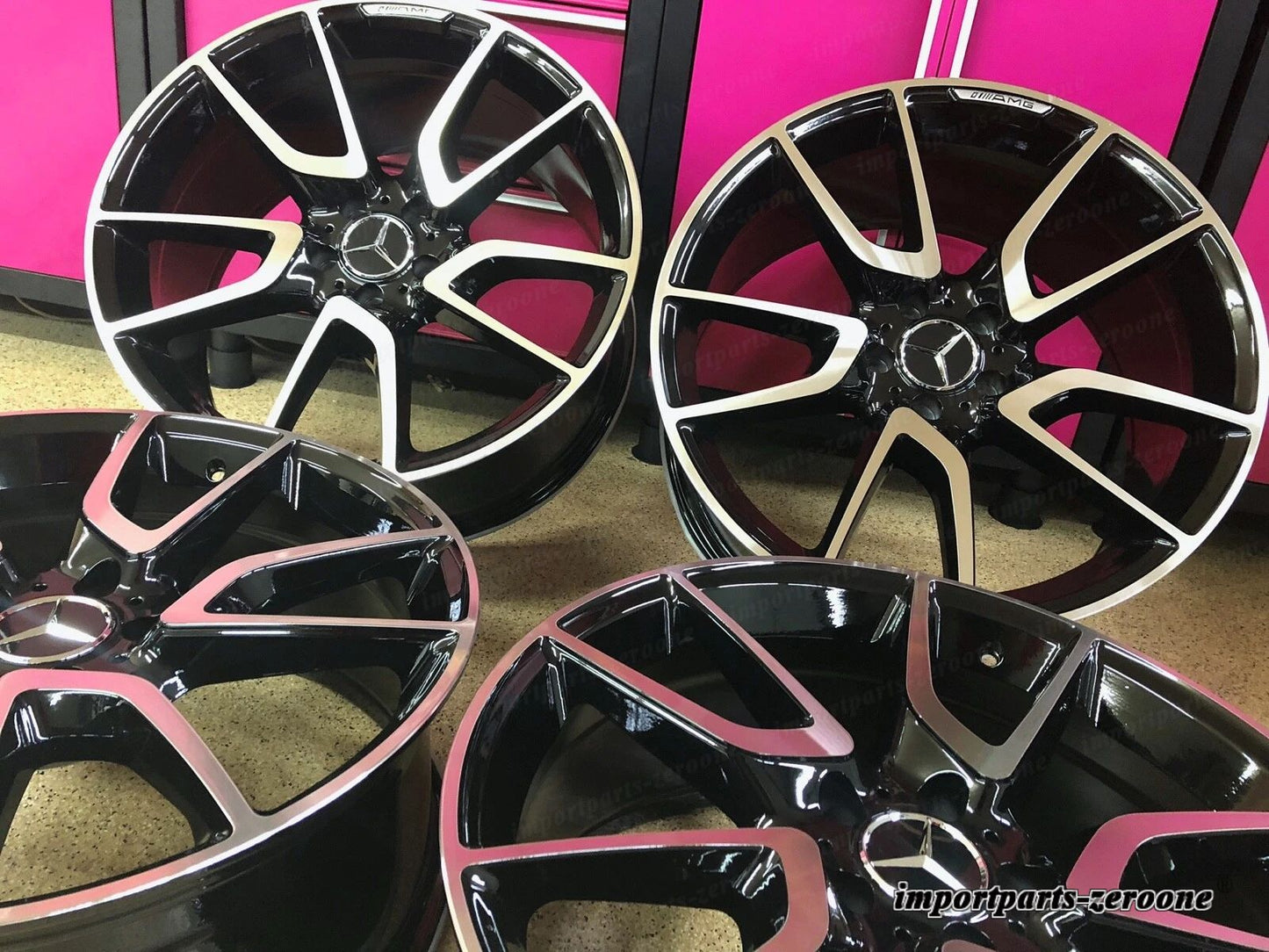 メルセデス S63 20 インチリムホイールセット4 新品 20/8.5 20/9.5 エクスクルーシブ S550 フィット AMG EX-1428