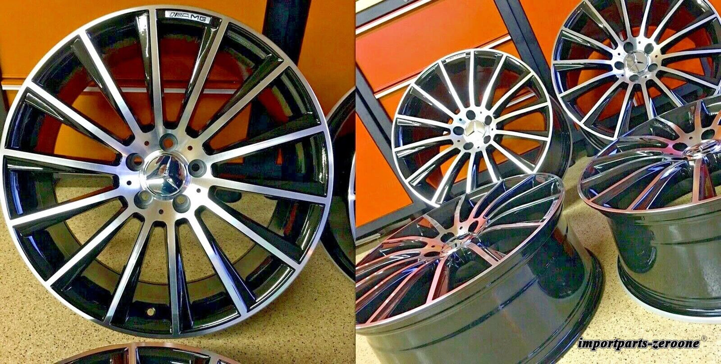 メルセデス 18インチ C63 ニューリムホイールセット4 18/8.5 18/9.5 C300 C250 C350 E350 AMG EX-1429