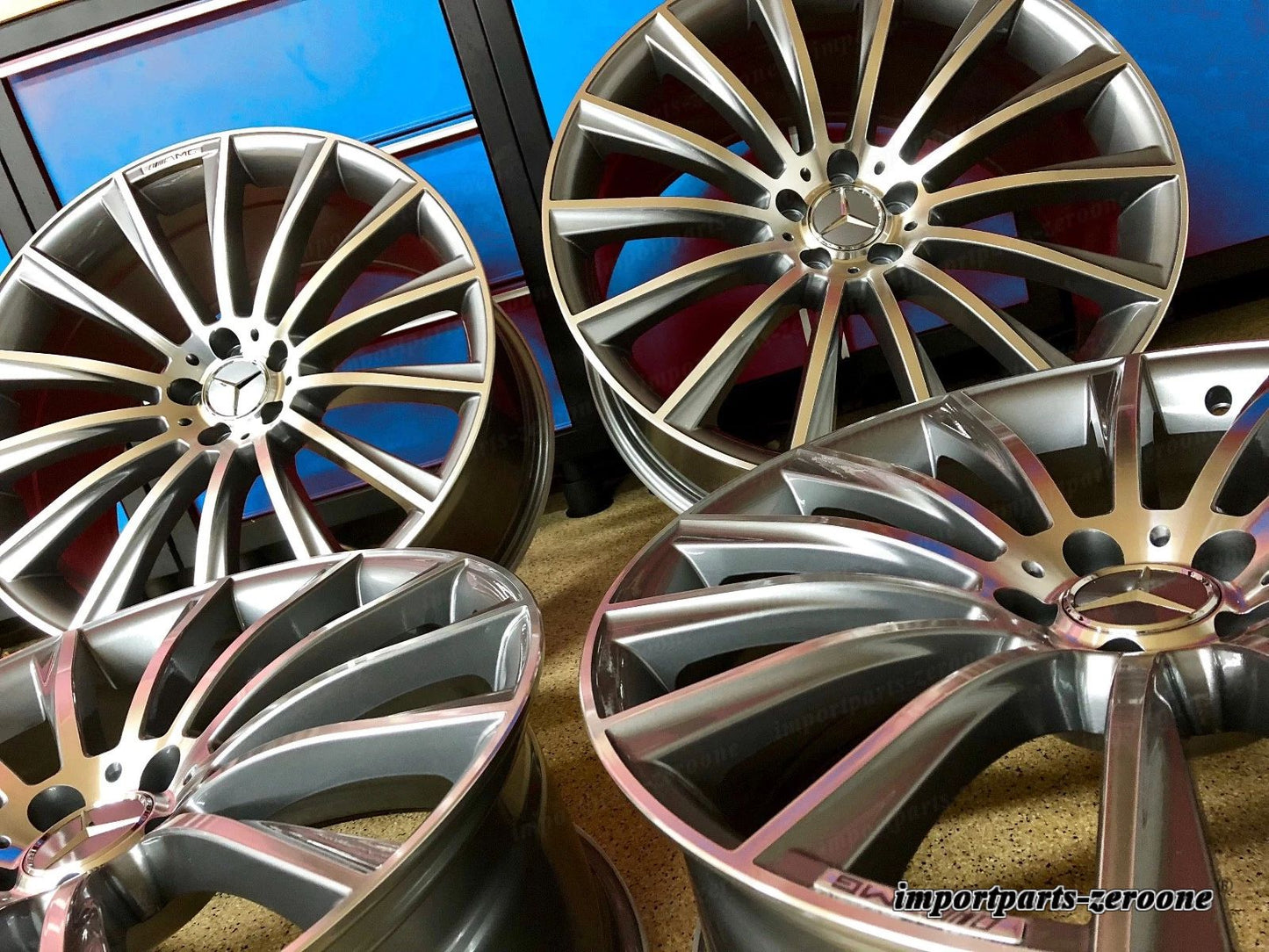 メルセデス 17インチ C63 ガンメタルリムセット4 新品 C250 C300 C350 C400 AMG適合 EX-1430