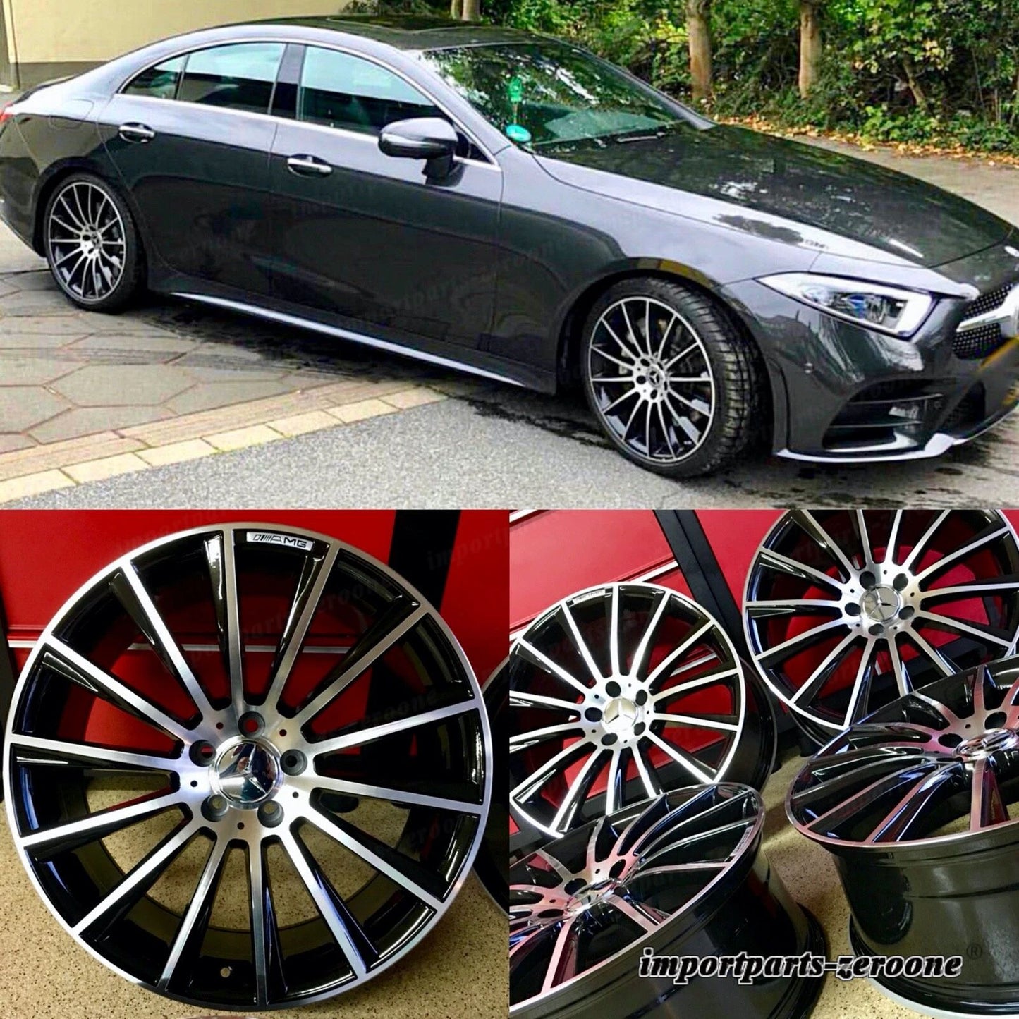 20 インチメルセデスe63 リムホイールセット 4 新品 20/8.5 20/9.5 E350 E550 E300 AMG に適合 EX-1433