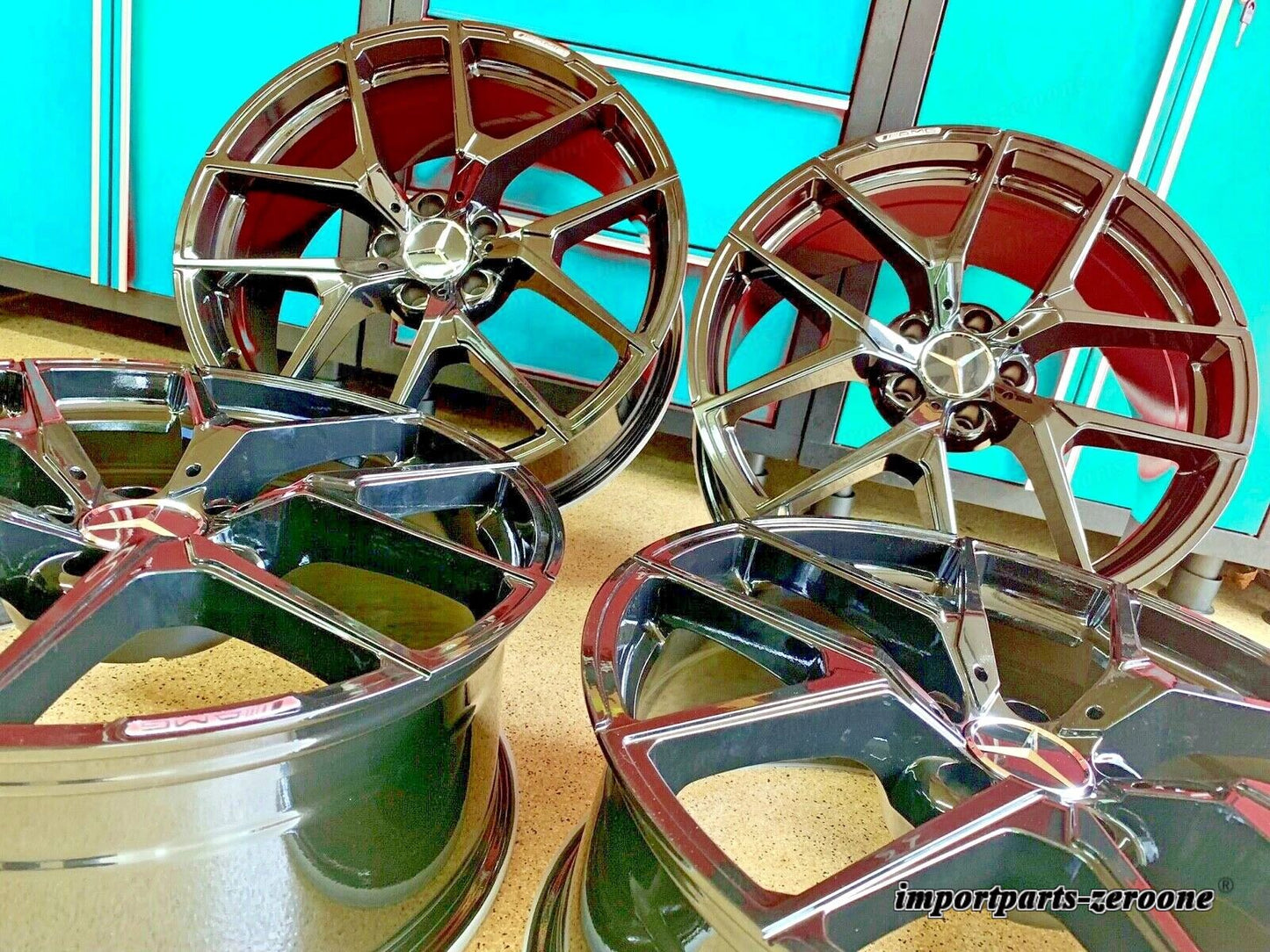 20 インチメルセデスs63 リムホイール新品set4 20/8.5 20/9.5 S550 S450 S AMG に適合 EX-1442