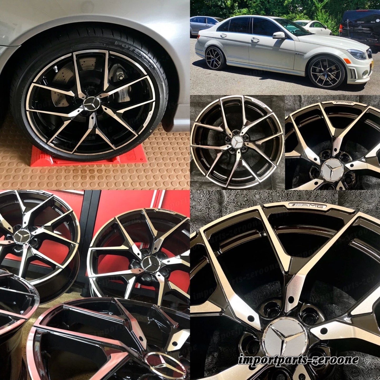 18 インチホイールリム 18/8.5 18/9.5 メルセデスcls00 cls550 sl550 AMG に適合 EX-1447