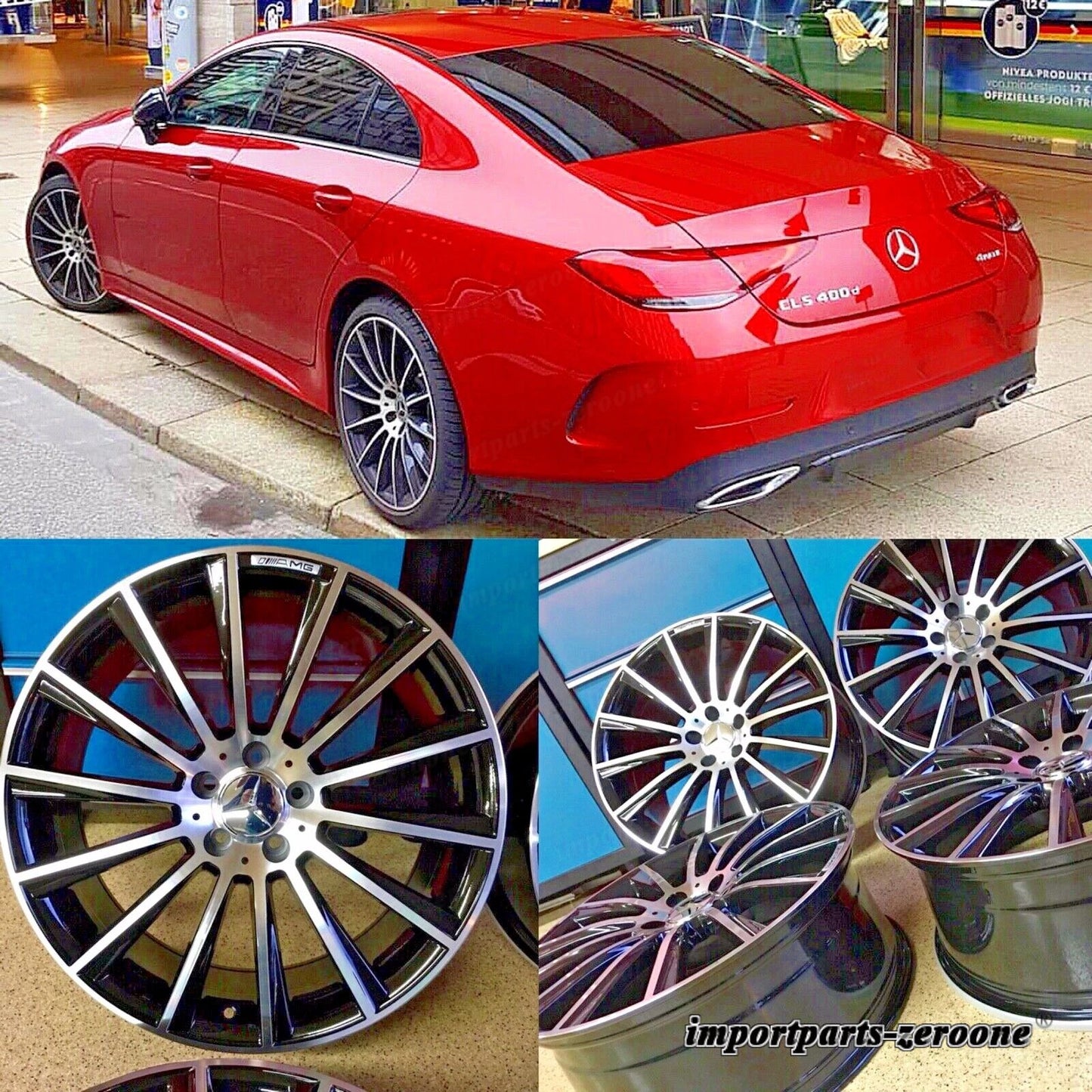 メルセデス SL63 20 インチスタッガーE63 ホイールリムセット4 新品 E350 E550 E300 AMG に適合 EX-1460